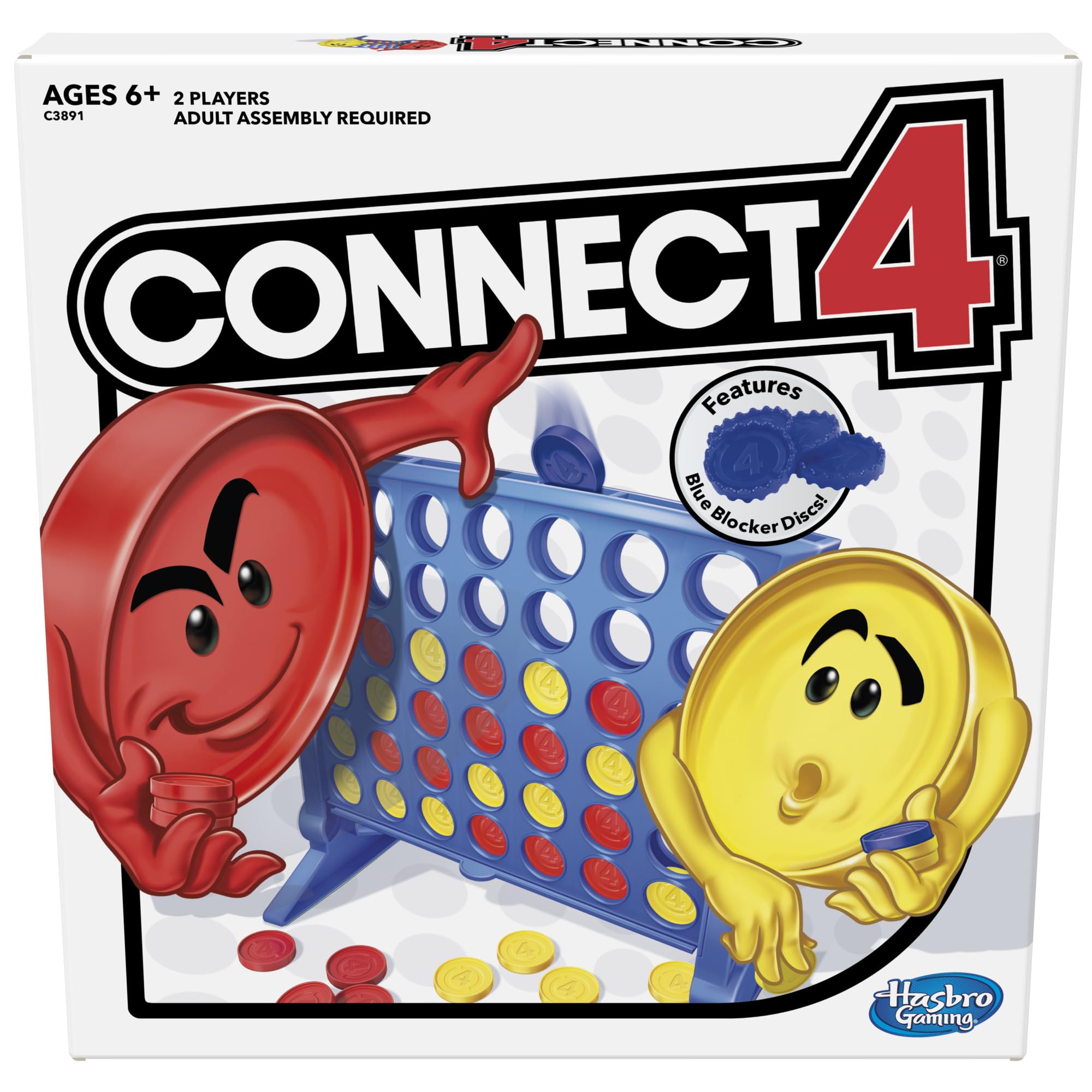 Hasbro Gaming 4 Gewinnt Strategie-Brettspiel für Kinder ab 6 Jahren (Amazon Exklusiv)