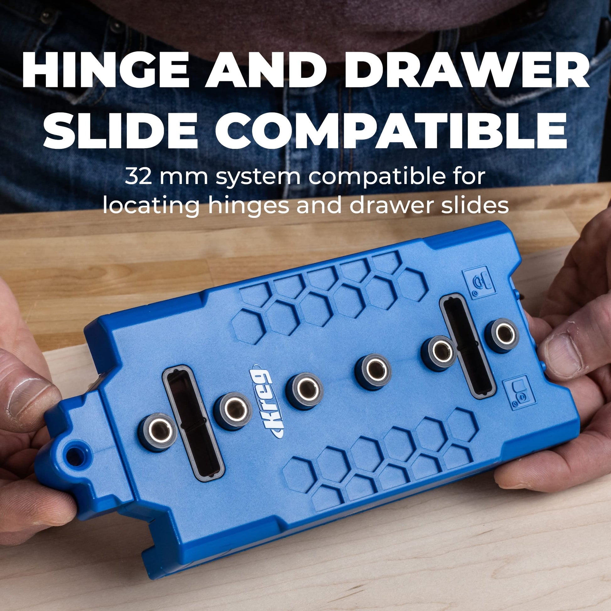 Kreg KMA3225 Shelf-Pin Jig 1/4" (6 mm) - Shelf Pin Drilling Jig - Create Perfect Holes for Wobble-Free Shelves - Drill Guide for Straight Holes
