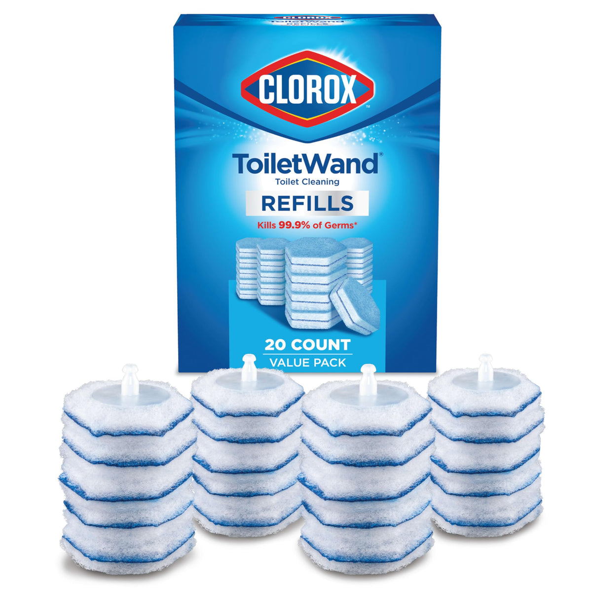 Clorox ToiletWand Nachfüllpackungen für die Toilettenreinigung, 20 Stück, Originalduft