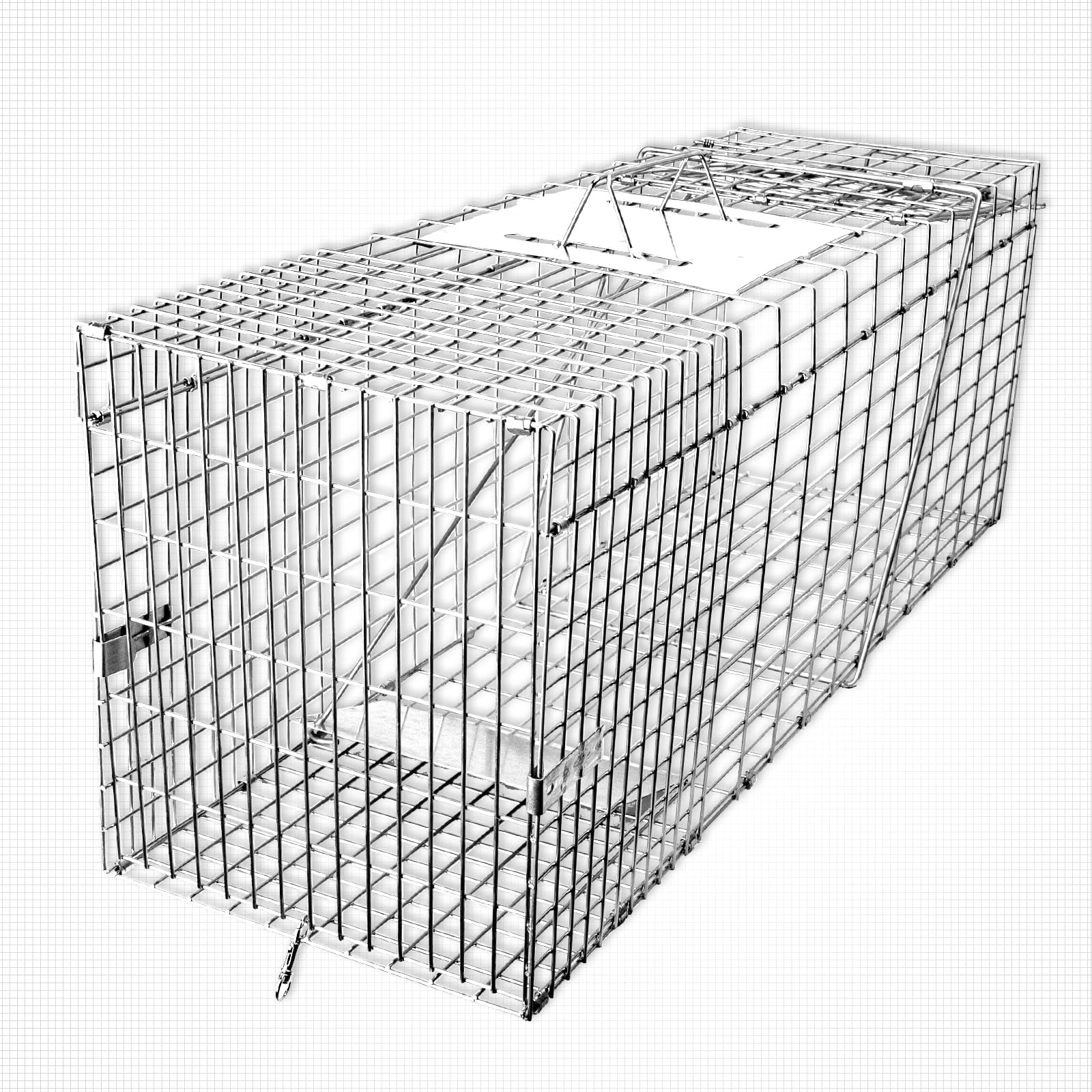 SZHLUX 32" Live Animal Cage Trap, Heavy Duty Folding Raccoon Traps, Humane Cat Trap for Stray Cats, Raccoons, Squirrel, Skunk, Mole, Groundhog, Armadillo, Rabbit, Catch and Release