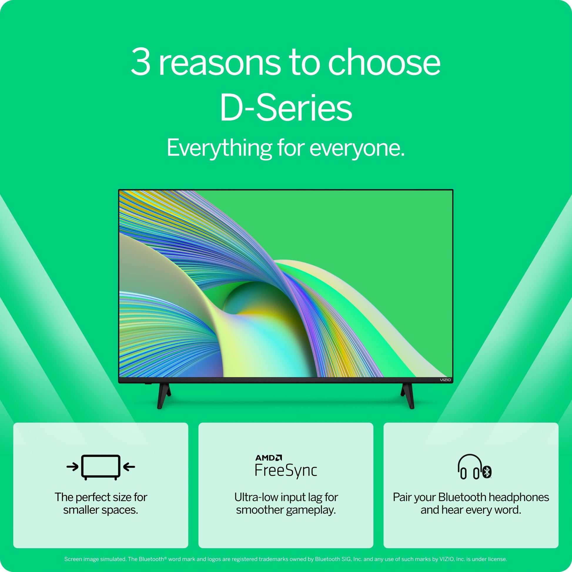 VIZIO 24-inch D-Series FHD LED Smart TV w/Bluetooth Headphone Capable, AMD FreeSync & Alexa Compatibility, D24fM-K01, 2023 Model