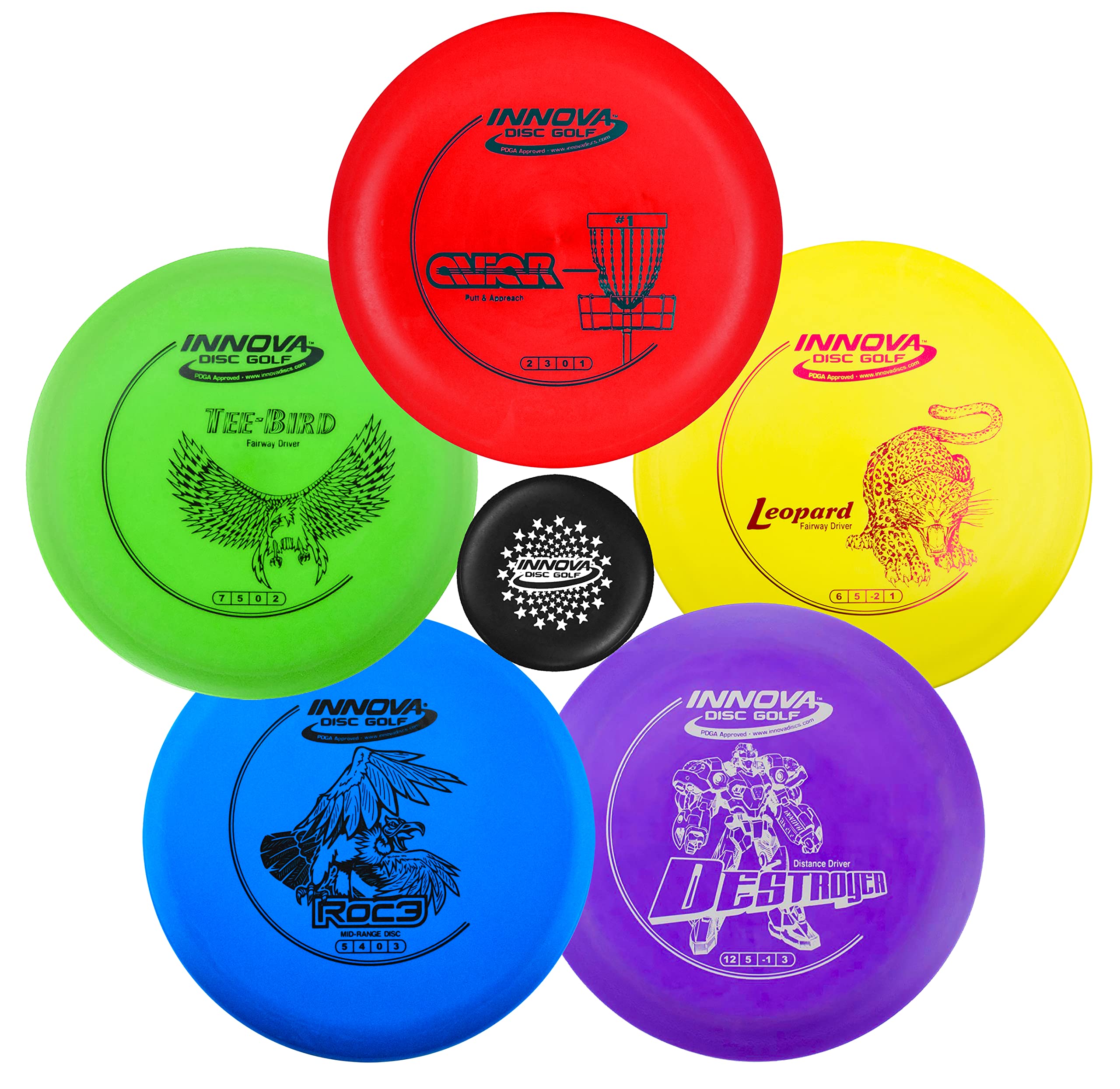 Innova Disc Golf Starter Set – Farben können variieren 160-180g – Disc Golf Putter, Disc Golf Driver, Mid-Range, Disc Golf Set für Anfänger