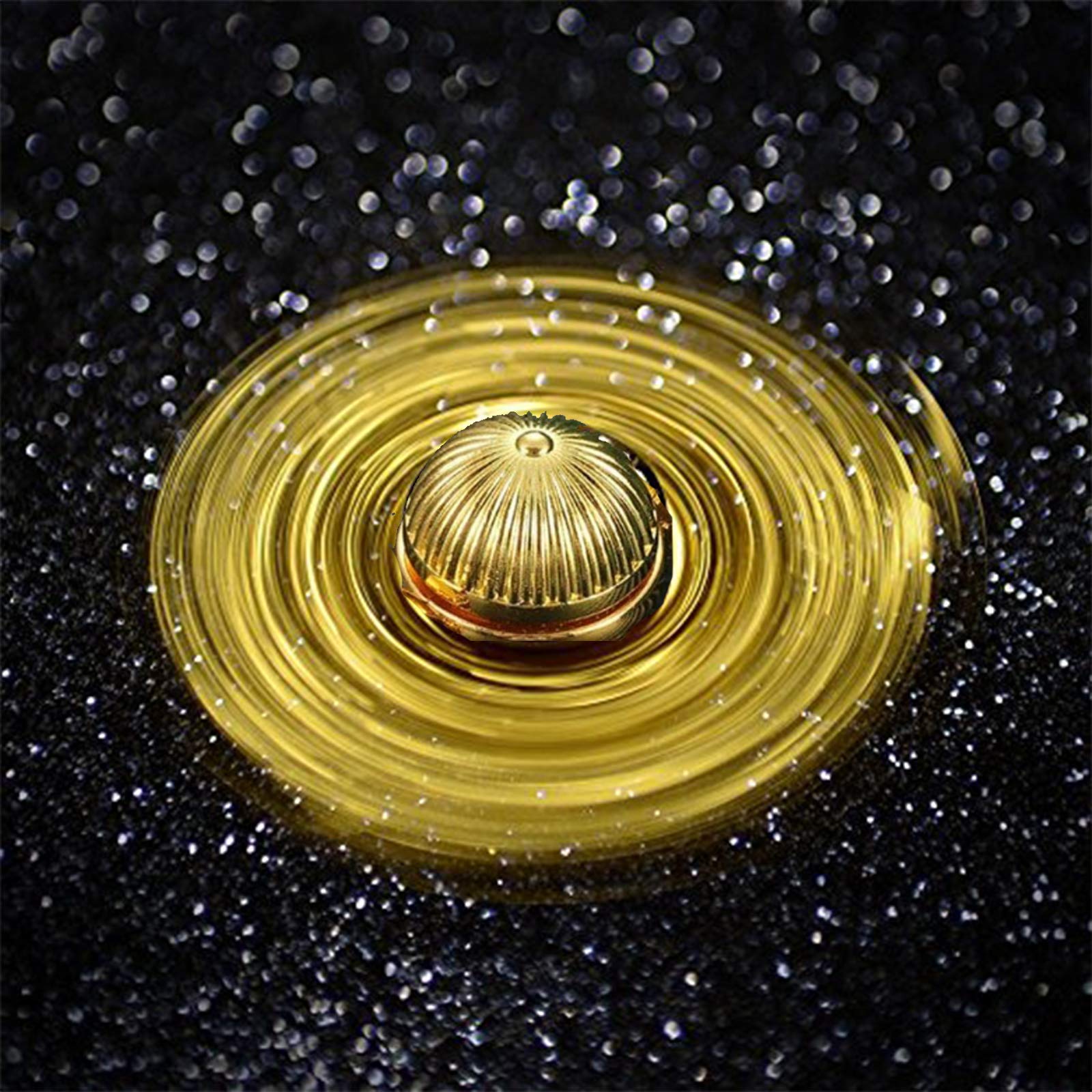 Umnodobn Gold Fidget Spinner Magic Orb Anxiety Toys Stress Relief Reducer Spin Fidgets Hand Bearing Tri Spinner Finger Spinners Toy Focus Fidgeting Restless Novelty Gift for Adults Kids