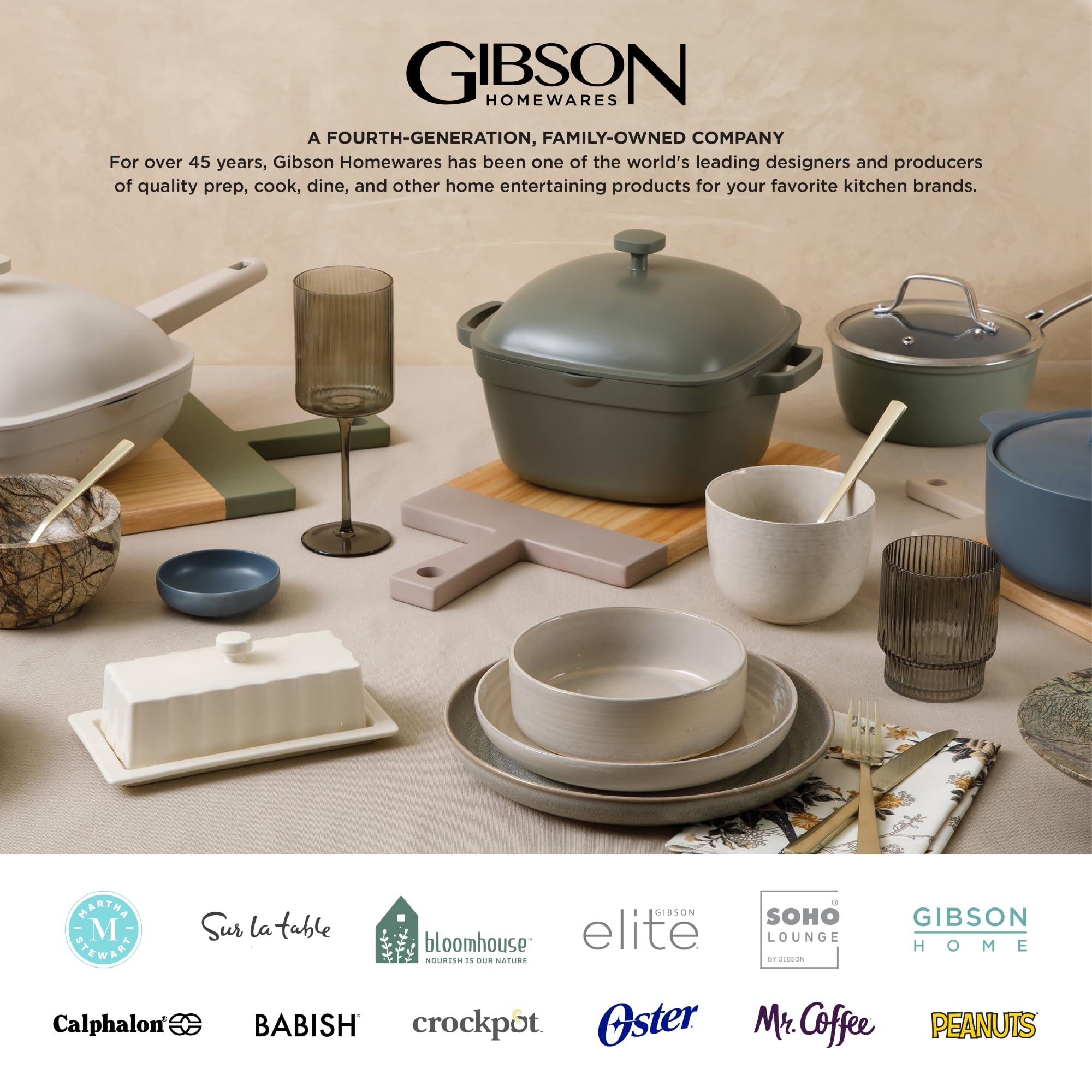 Gibson Home Rockaway 12-Piece Dinnerware Set Service for 4, Grey Matte -