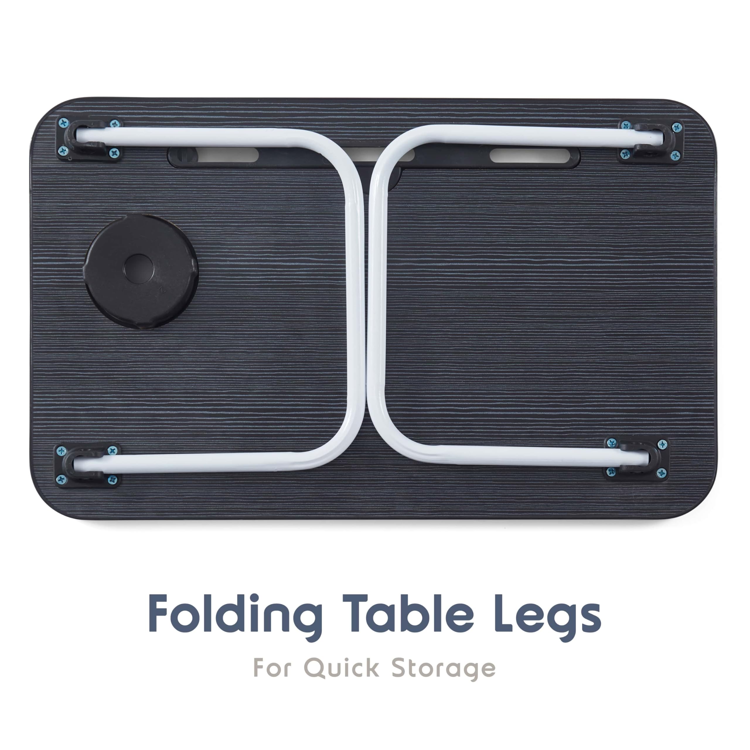 Laptop Bed Tray Table, Laptop Stand, Portable Lap Desks with Foldable Legs, Reading Desk for Sofa Couch Floor - Medium