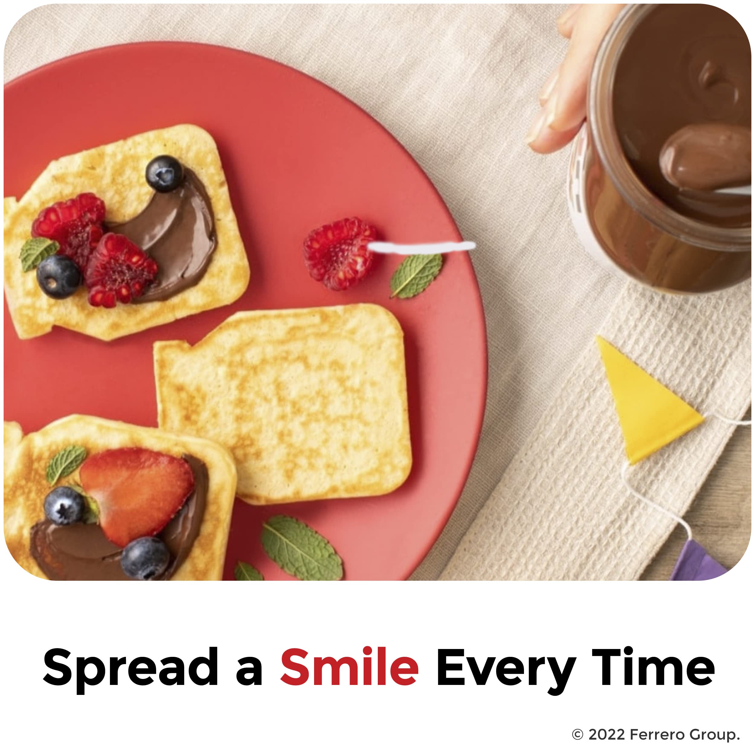 Nutella Hazelnut Spread with Cocoa, Creamy Hazelnut Spread, Breakfast Favorite, 35.3 oz Jar