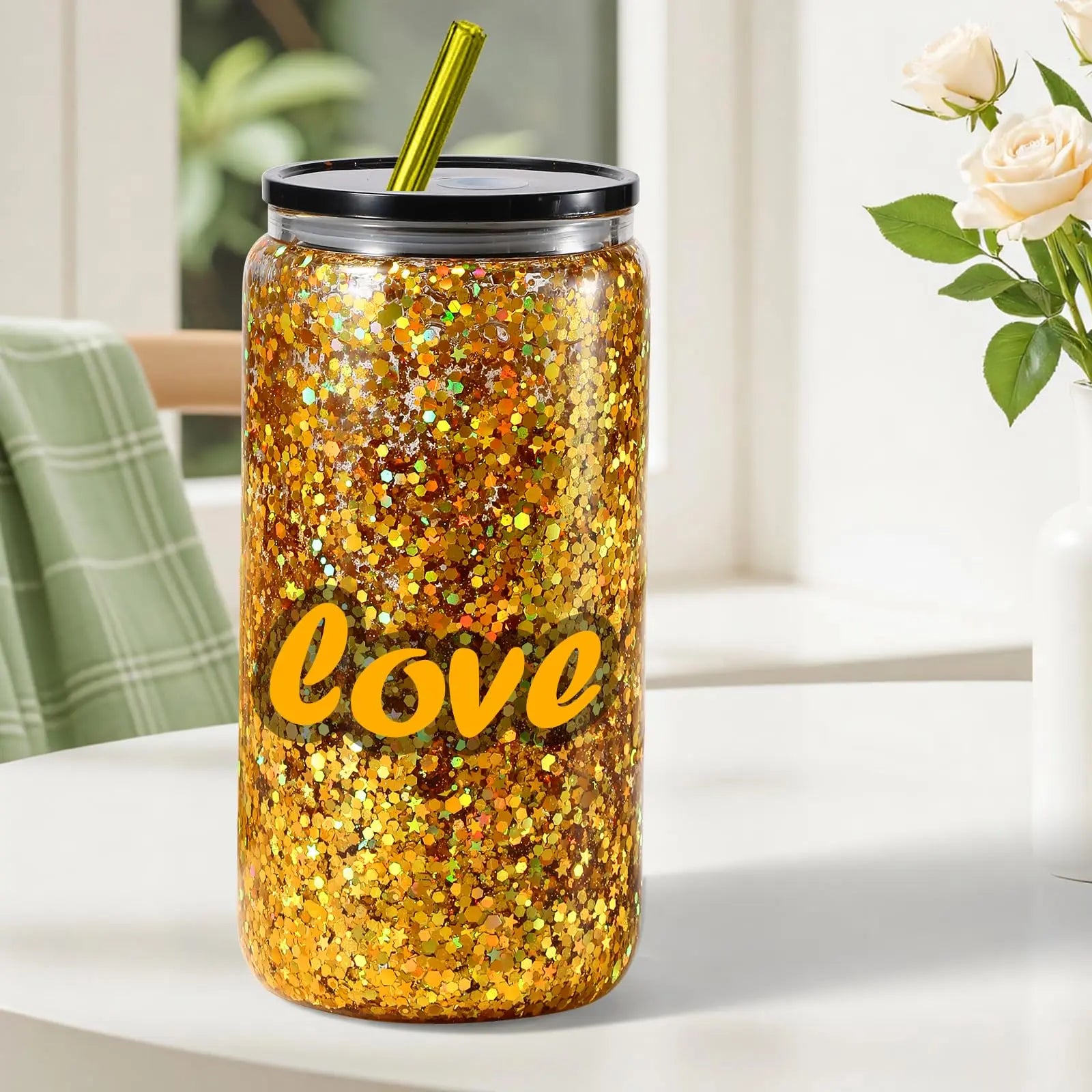YGQQOY Snow Globe Tumbler Supplies, Snowglobe Tumbler Supplies Kit for DIY Glitter Snow Globe Tumbler Craft
