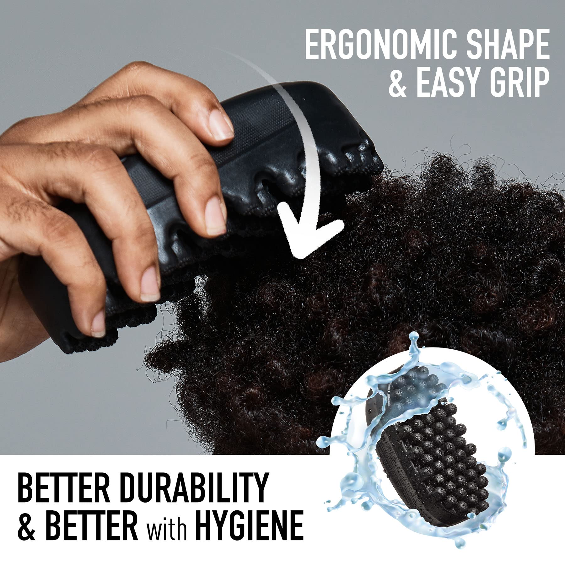 RED by Kiss BowWow Twist King Premium Luxury Twist Styler Comb Brush, Durable Washable Alternative for Sponge for Barbers and Daily Use, Ideal for Afro, Curly, Coiled, 4C Hair