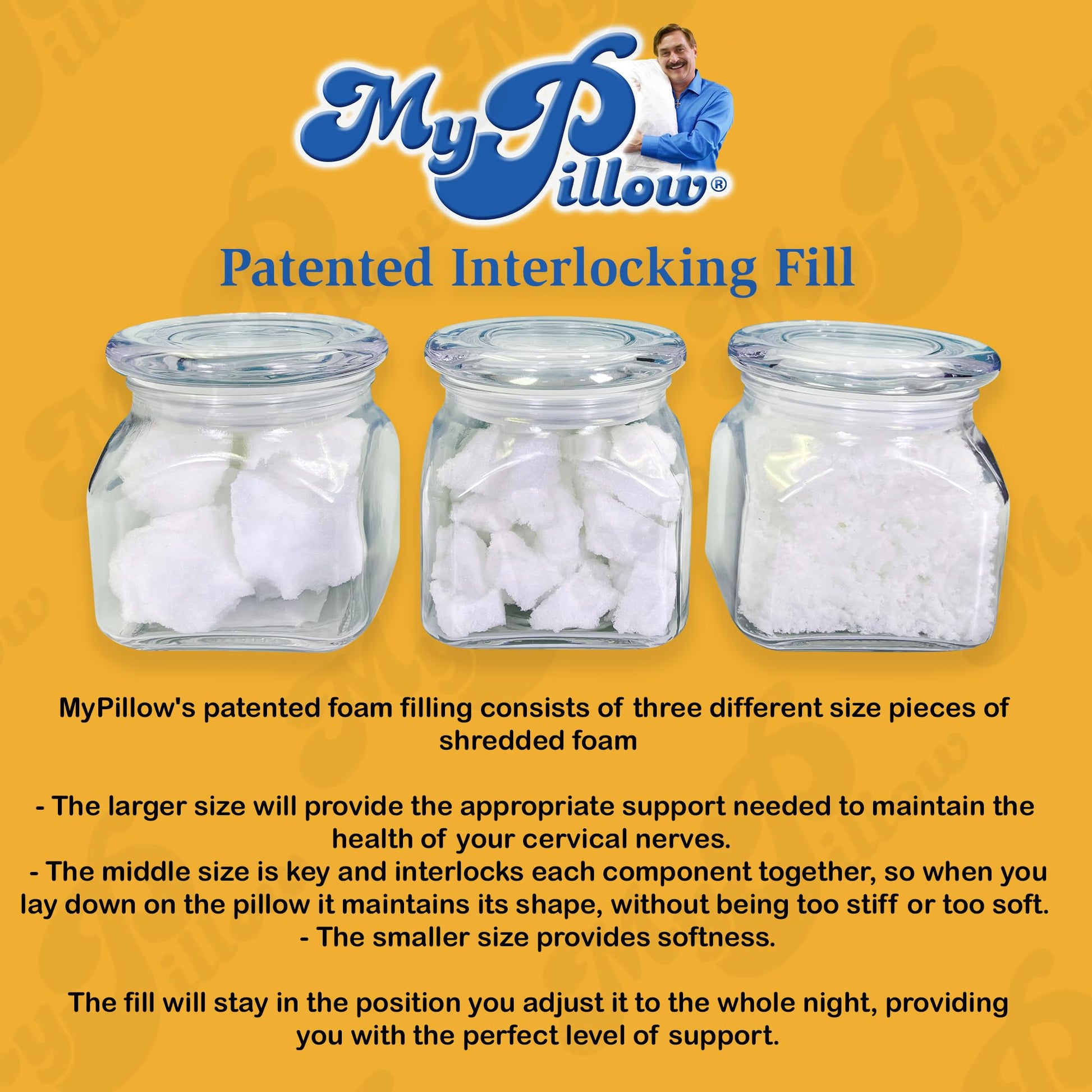 MyPillow Bedding Bed Pillows for Sleeping Standard Size, Perfect for Back, Stomach or Side Sleepers - My Pillow Classic Pillow [Standard, Medium]