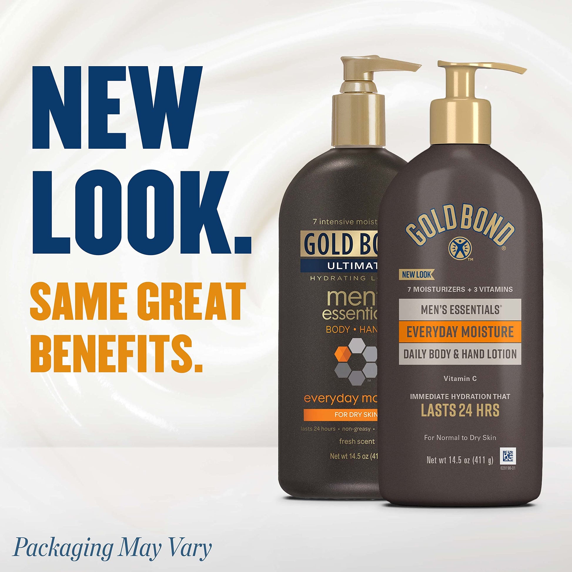 Gold Bond Ultimate Men's Essentials Hydrating Lotion, 14.5 oz., Everyday Moisture for Dry Skin
