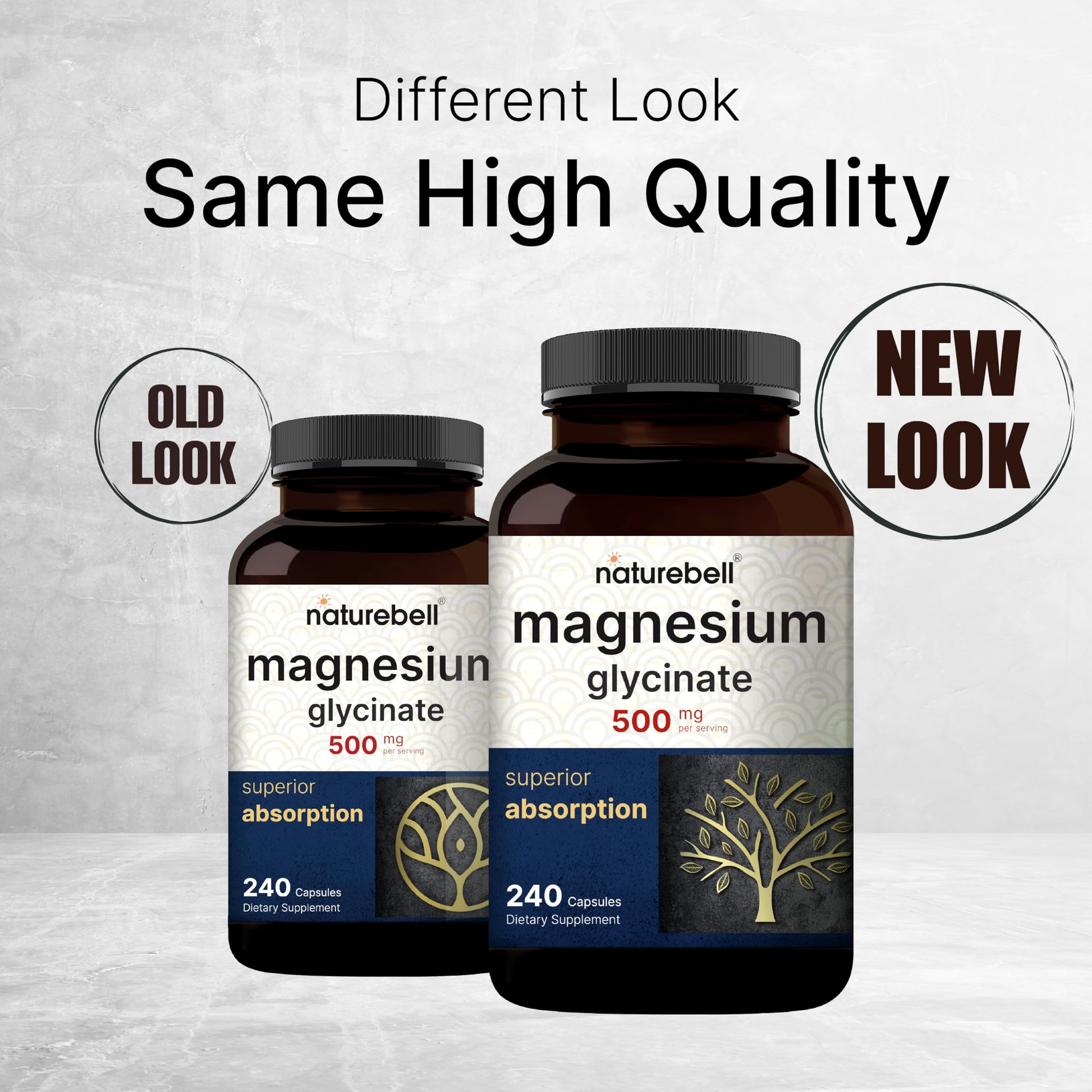 Magnesium Glycinate Capsules 500mg | 240 Count | Supplement for Sleep, Heart & Muscle Support | 100% Chelated & Purified, 3rd Party Tested, Non-GMO & Gluten Free