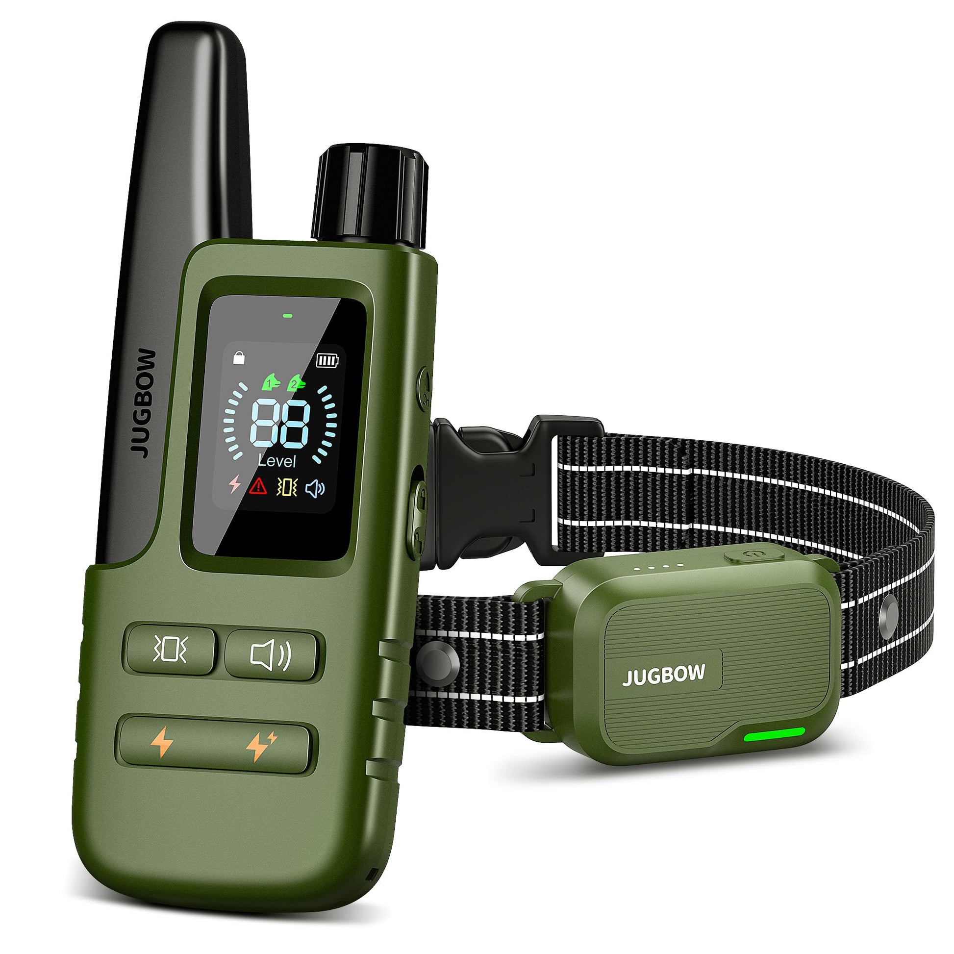 Jugbow Dog Shock Collar - 4200FT Dog Training Collar with Remote Innovative IPX7 Waterproof with 4 Training Modes, Rechargeable E-Collar for All Breeds