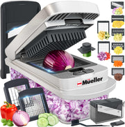 Mueller The Real Original Pro Chopper since 2013 Vegetable Chopper Mandoline Slicer, 8 Blade Food Veggie Chopper Onion Vegetable Cutter with Container, Kitchen Gadgets & Essentials, (10 in 1)