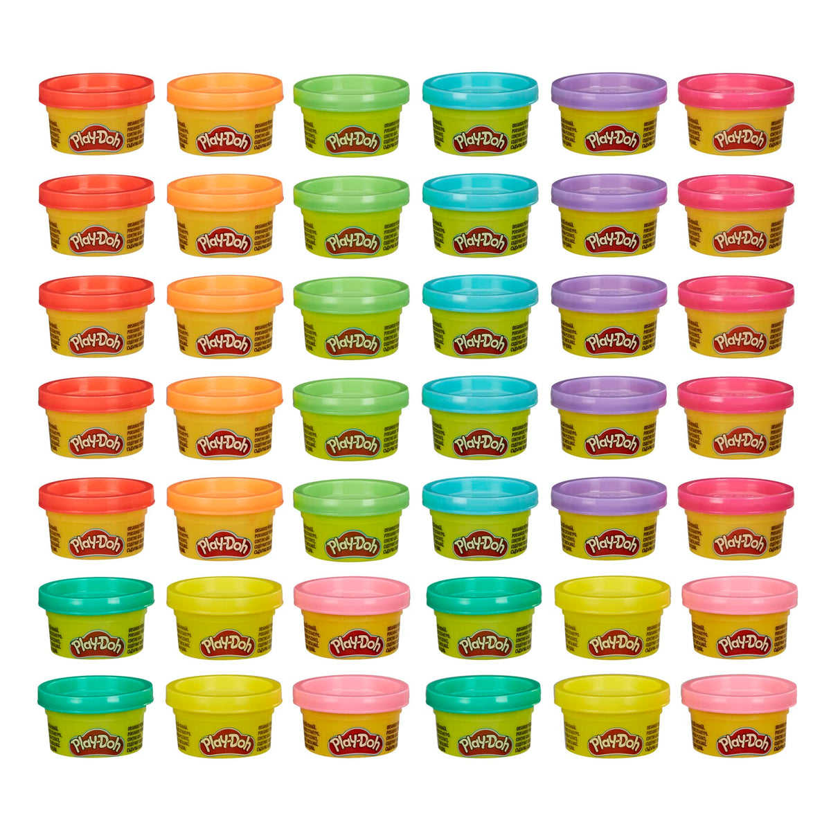 Play Doh Bulk Handout 42-Pack of 1-Ounce Modeling Compound Cans, Back to School Gifts, Prizes, & Party Favors, Kids Arts & Crafts, Preschool Toys, Ages 2+ ( Exclusive)