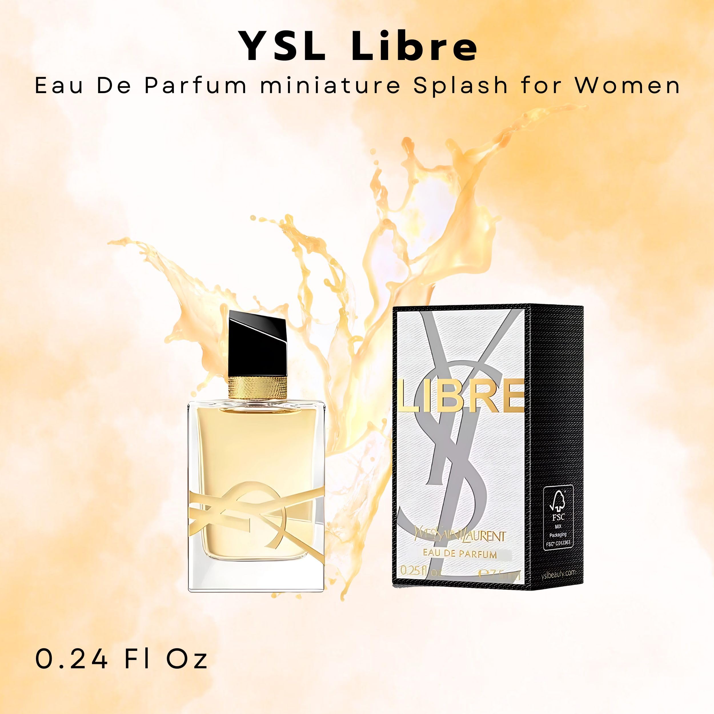 Yves Saint Laurent YSL LIBRE Perfume for Women Mini EDP Splash 0.25 Ounce