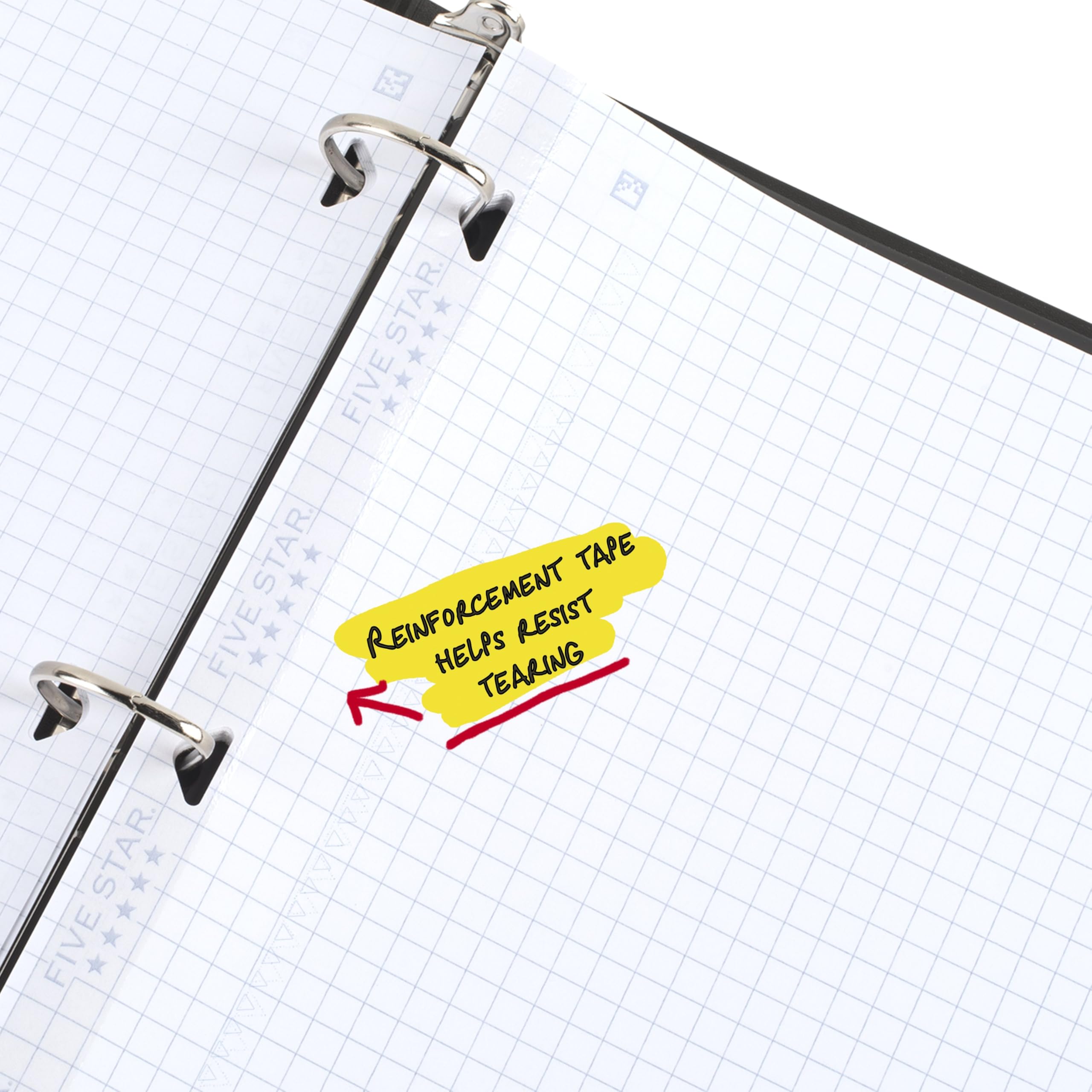 Five Star Loose Leaf Paper + Study App, Graph Ruled Filler Notebook Paper, Reinforced, Fights Ink Bleed, 8-1/2" x 11", 80 Sheets (170122)