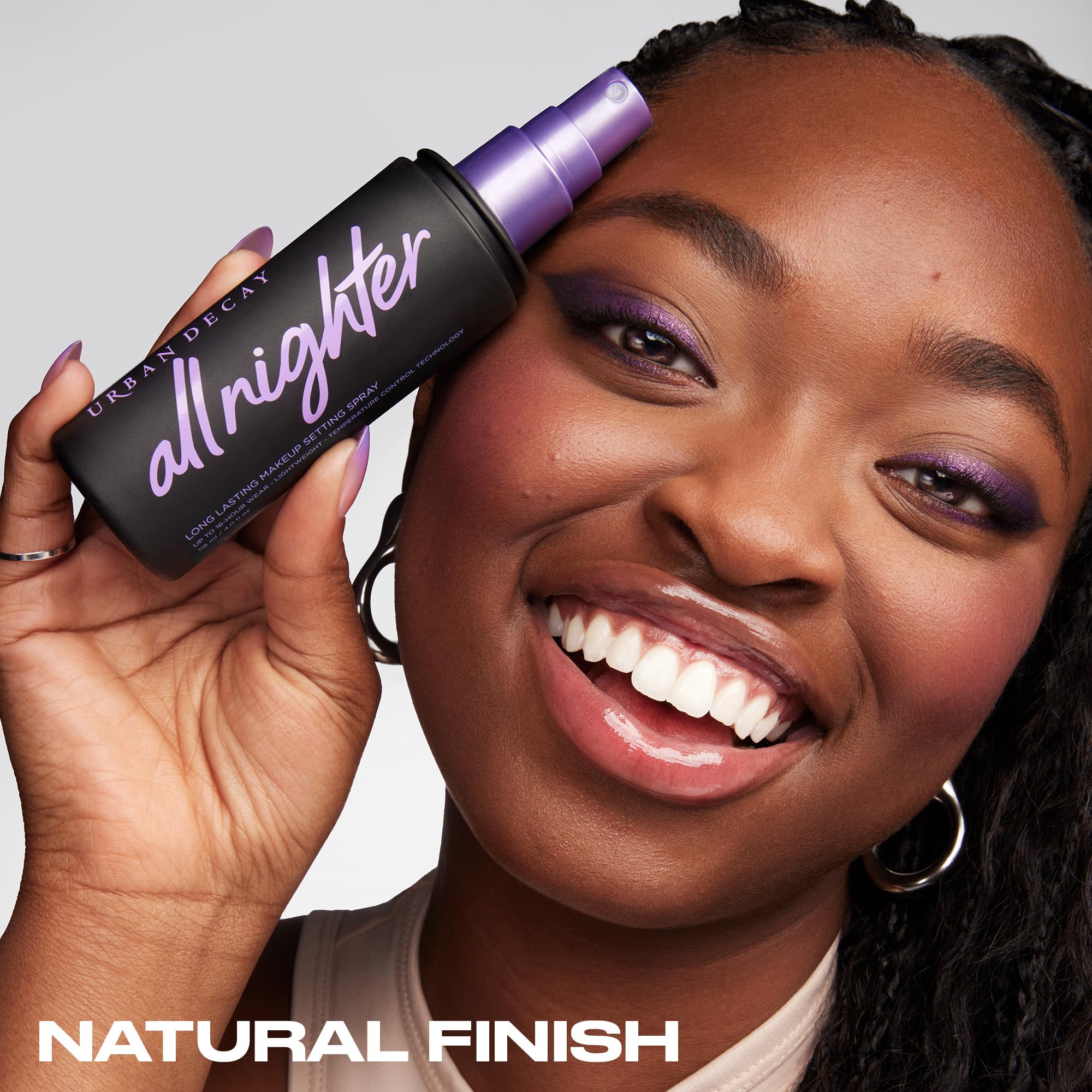 Urban Decay All Nighter Waterproof Makeup Setting Spray (Full Size) - Natural Finish, Smudge-Proof, Transfer-Resistant, Up to 16HR Wear, Cools Skin Temperature, Fine Mist, Controls Shine - 4 Fl Oz