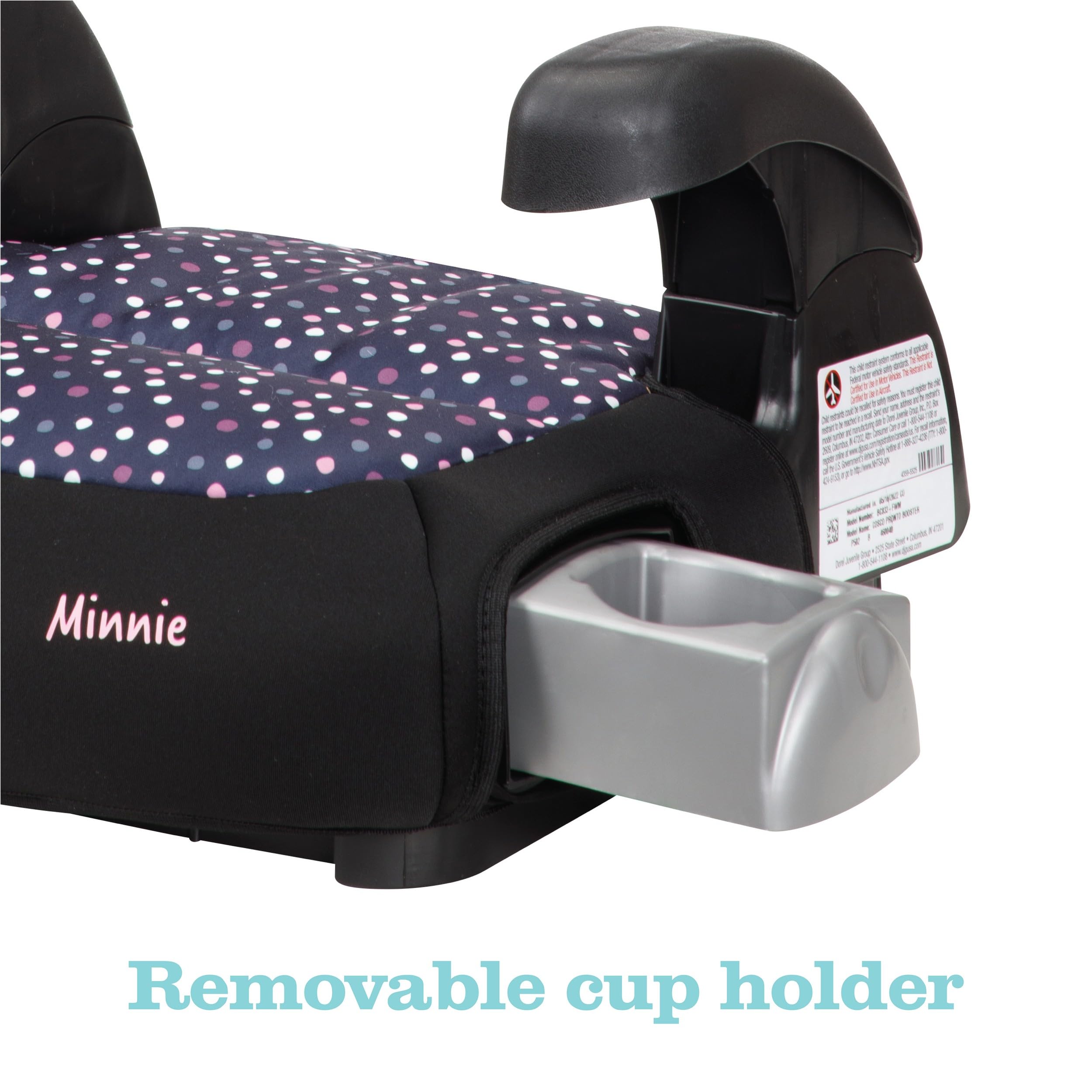 Disney Baby Pronto Booster Car Seats, Belt-Positioning, Booster Seats for Cars 40-100 lbs, Minnie Dot Party