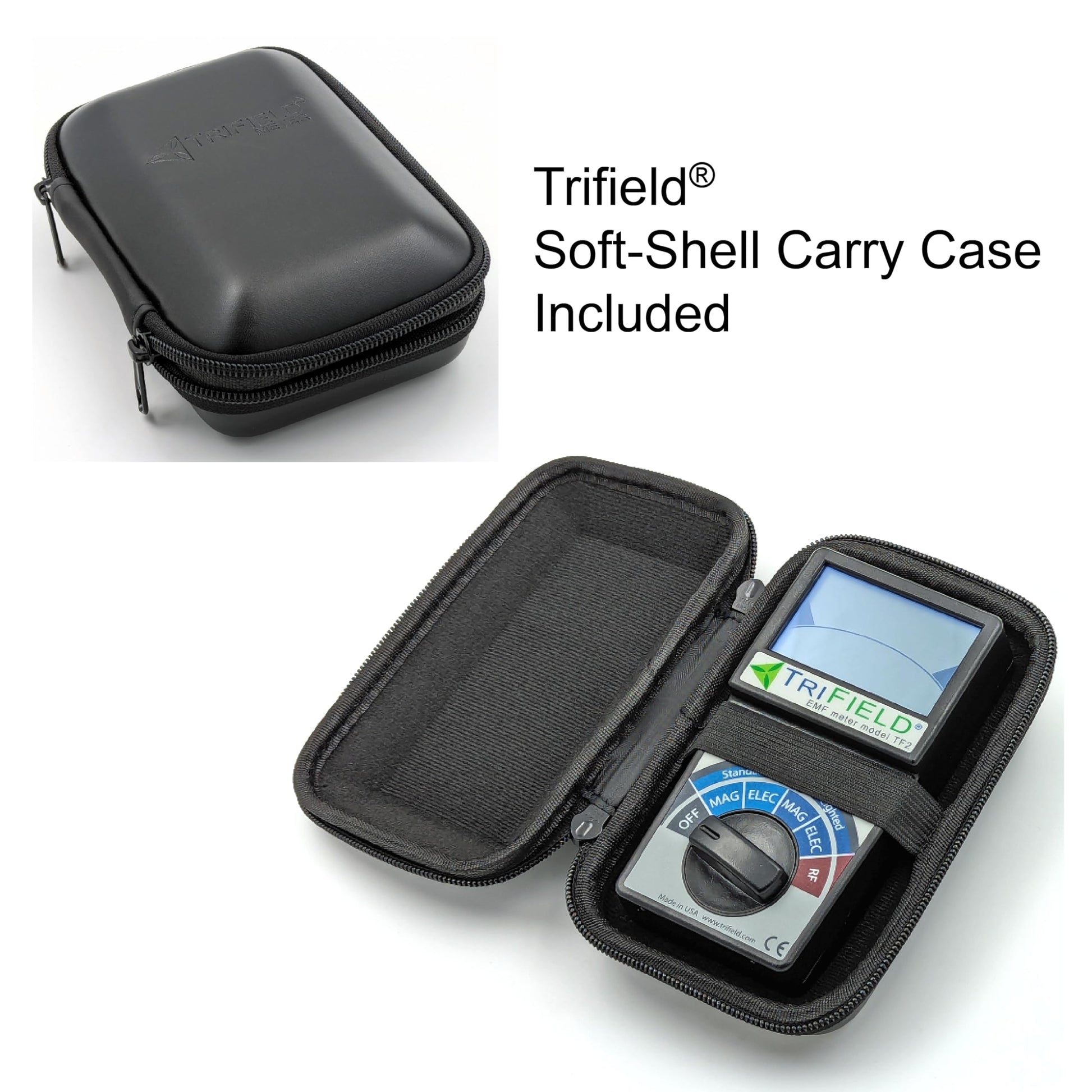 TriField EMF Meter Model TF2 – Made in USA - #1 Handheld EMF Detector for 3 Types of Electromagnetic Fields: Radio/Magnetic/Electric - Measure 5G, Cell Towers, WiFi, Bluetooth, & Smart Meters