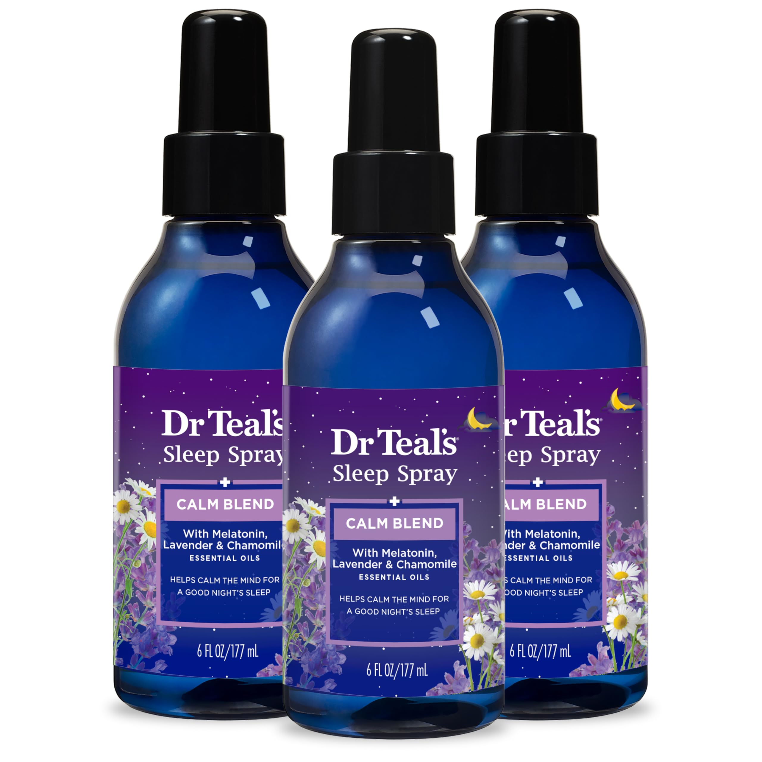 Dr Teal's Sleep Spray بالملاتونين ومزيج الزيوت الأساسية، 6 أونصة سائلة (عبوة من 3)