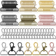 Swivel Clasp Hooks, Anezus 80Pcs Key Chain Clip Hooks, D Ring Clip Lanyard Hardware for Keychain Making, Lanyard Making, Purse Hardware, DIY Craft (3/4” Inside Width)