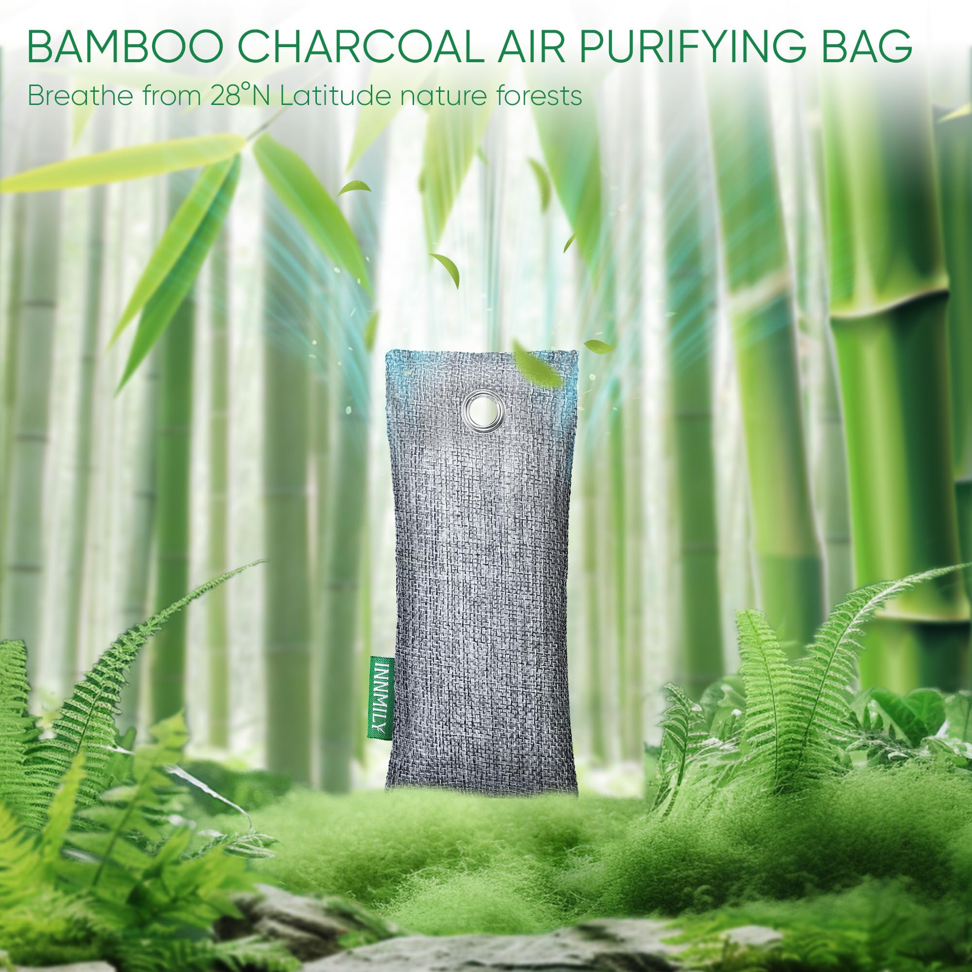 Activated Charcoal Odor Absorber, 6 Pack Natural Shoe Odor Eliminator, Bamboo Charcoal Air Purifying Bags, Sneaker Deodorizer and Moisture Absorbers for Clean Footwear, Shoe Odor Remover