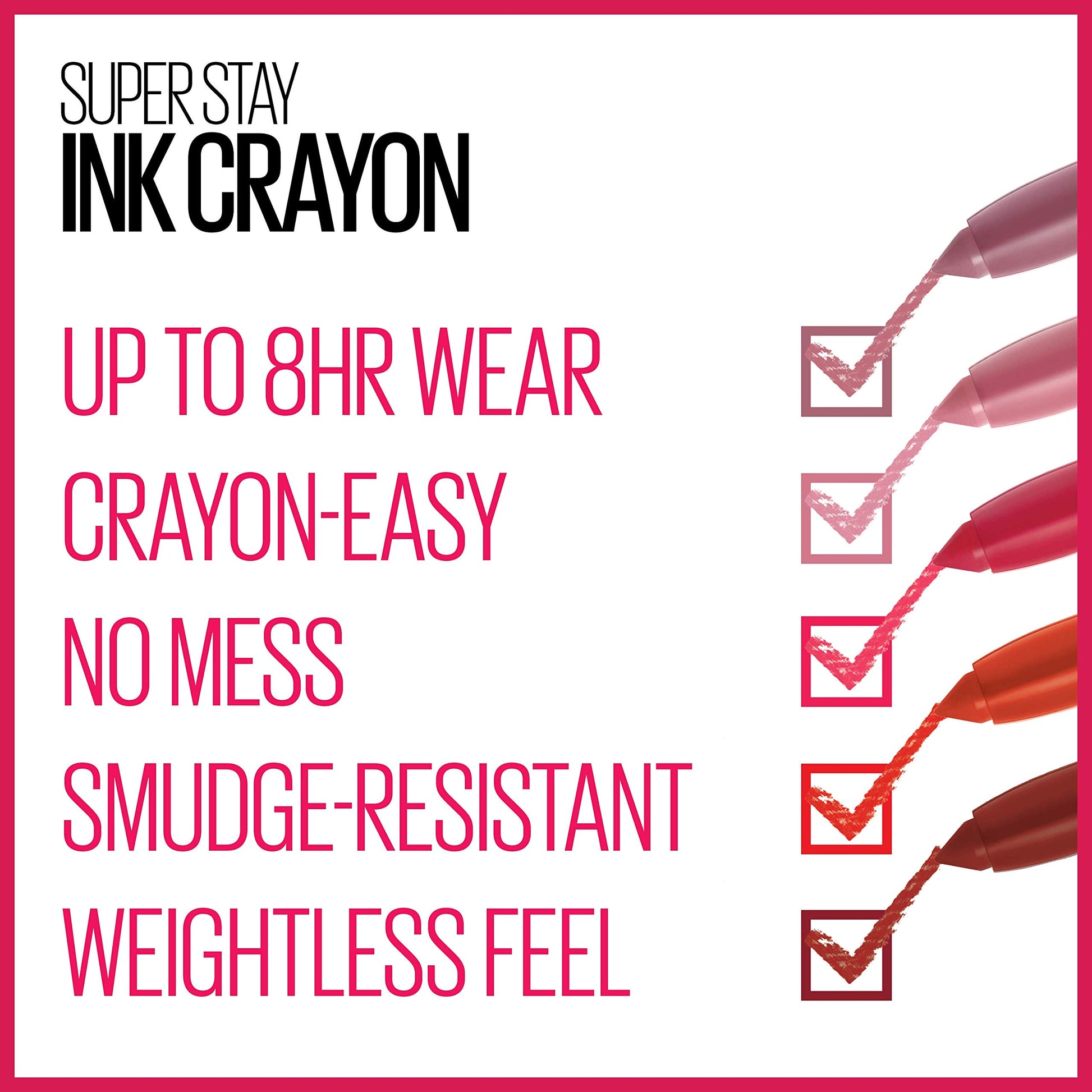 Maybelline Super Stay Ink Crayon Lipstick Makeup, Precision Tip Matte Lip Crayon with Built-in Sharpener, Longwear Up To 8Hrs, Trust Your Gut, Mauve Nude Pink, 1 Count