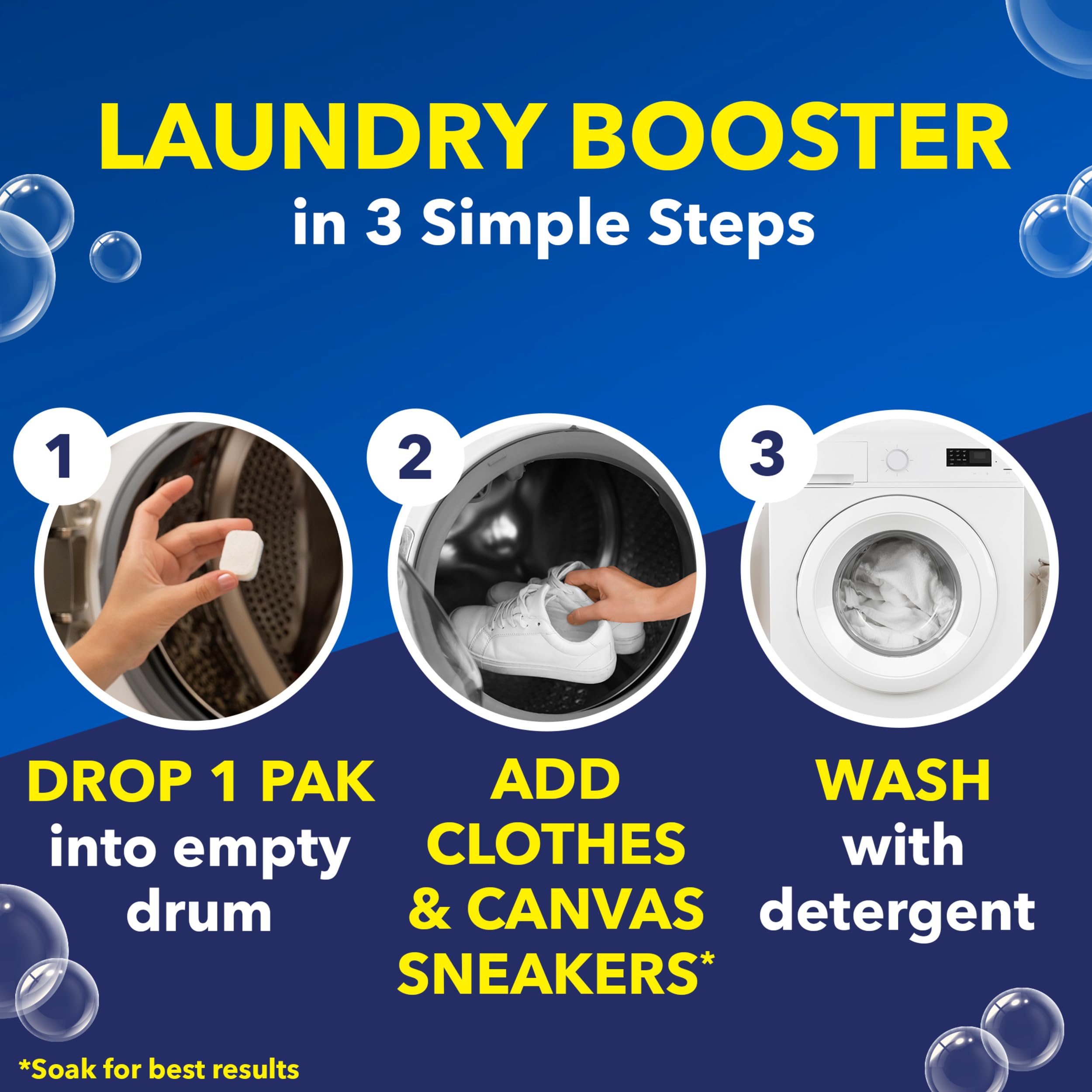 OxiClean White Revive Laundry Whitener and Stain Remover Power Paks, 24 Count