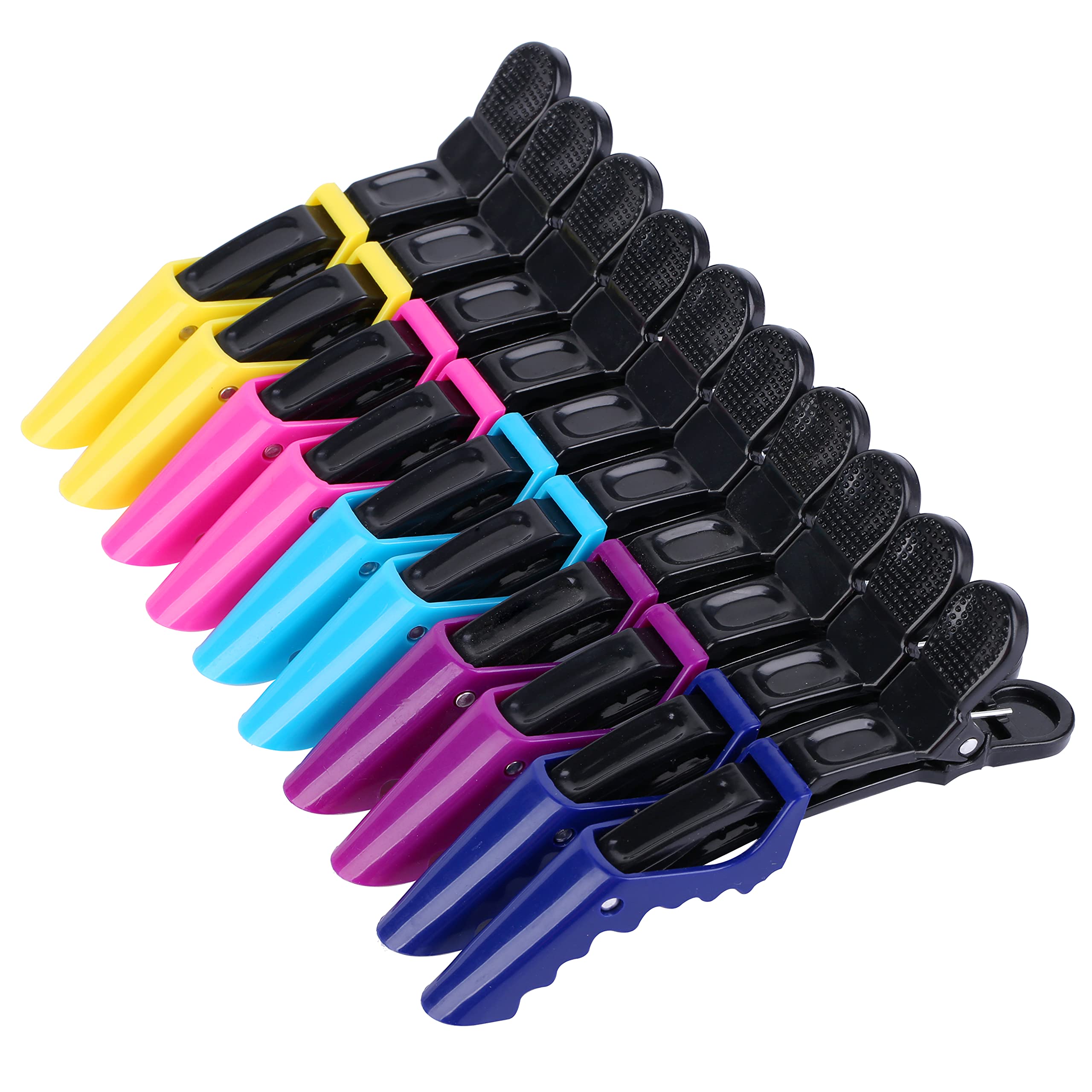 HH&LL Hair Clips for Women - Wide Teeth & Double-Hinged Design - Alligator Styling Sectioning Clips of Professional Hair Salon Quality - 10Pack (Mixing)