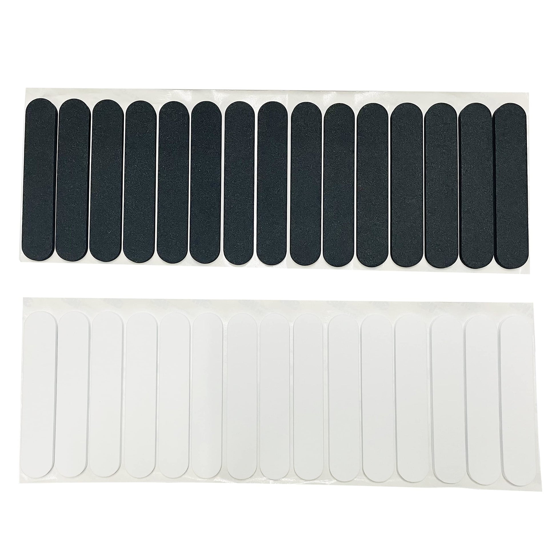 monochef 30pcs Hat Size Tape Hat Size Reducer Inserts Liner Foam Reducing Sizing Tape Sizer Self Adhesive for Hats Caps Make Smaller Sweatband Black White