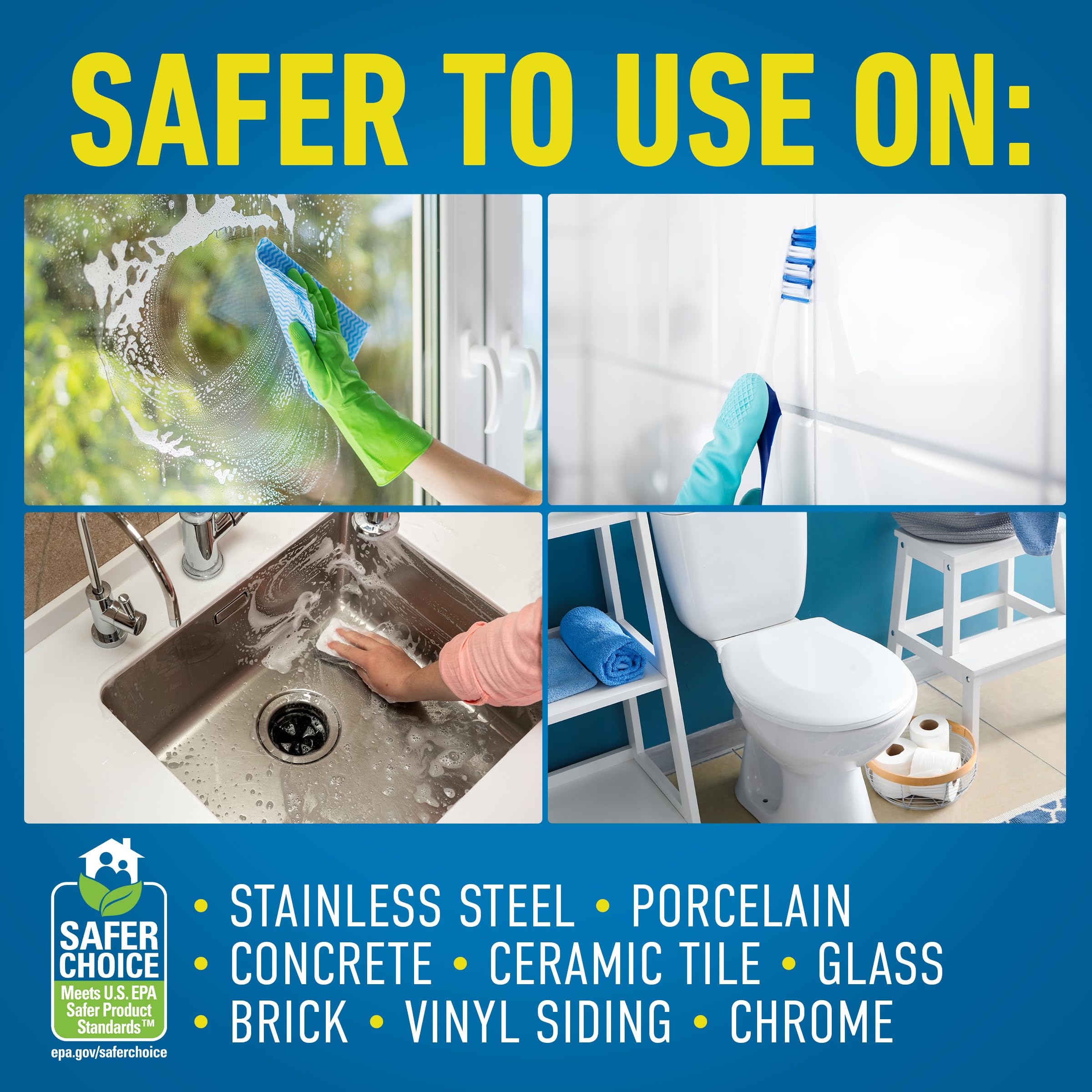 CLR Brands® Calcium, Lime & Rust Remover, Blasts Calcium, Dissolves Lime Deposits, Zaps Stubborn Rust Stains and Hard Water Deposits, 22 Ounce Spray Bottle (Pack of 1)