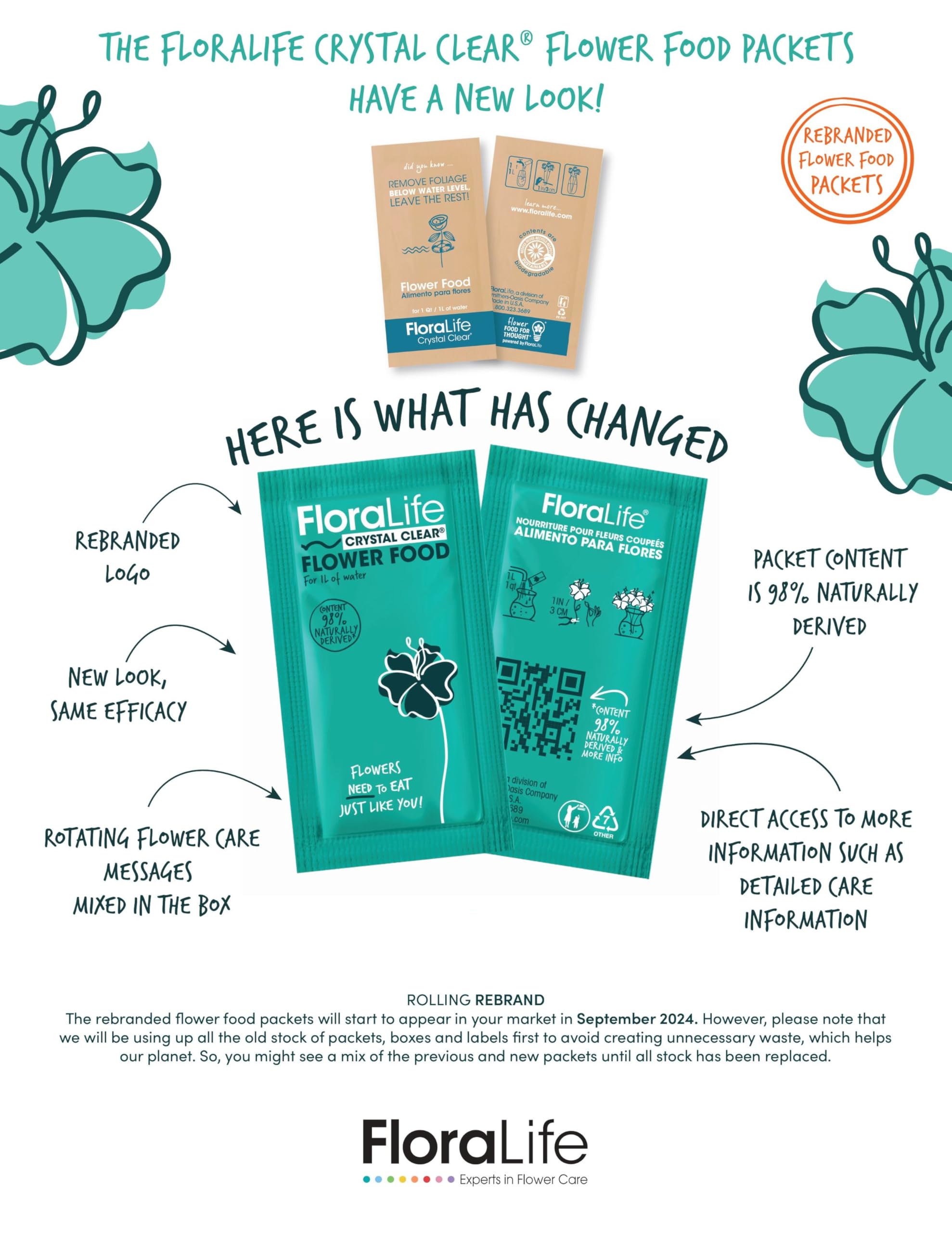 Floralife Flower Food 300, 5gm pkg 50