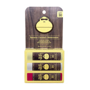 Sun Bum SPF 30 Sunscreen Lip Balm 3 Flavor Variety Pack - Coconut, Banana, Watermelon - Moisturizing Aloe Vera and Vitamin E - Vegan and Cruelty Free - UVA/UVB Lip Protection - 0.45 oz , 3 ct