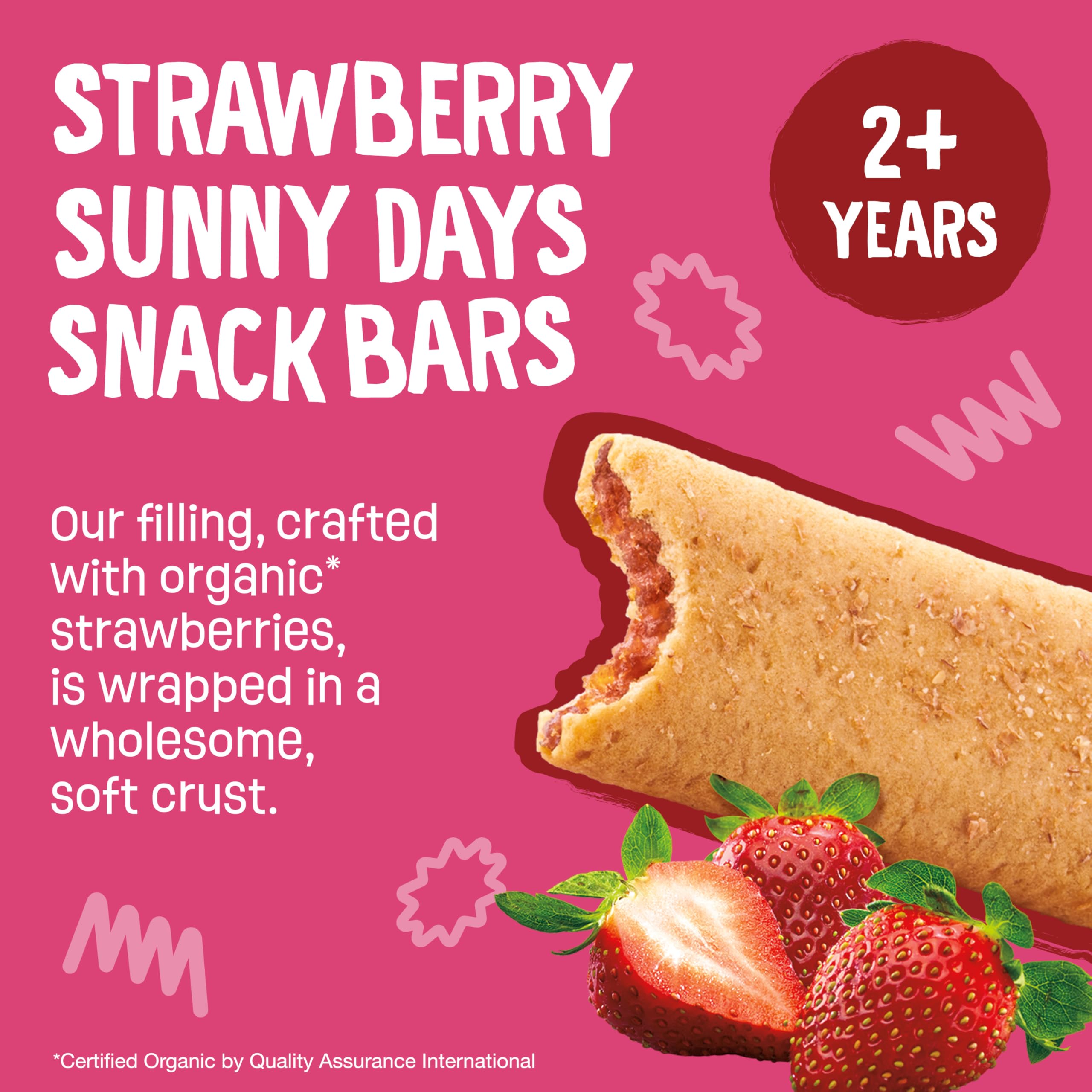Earth's Best Organic Sunny Days Snack Bars for Toddlers 2 Years Old and Up, Strawberry Flavored with Other Natural Flavors, 7 ct (Pack of 6)