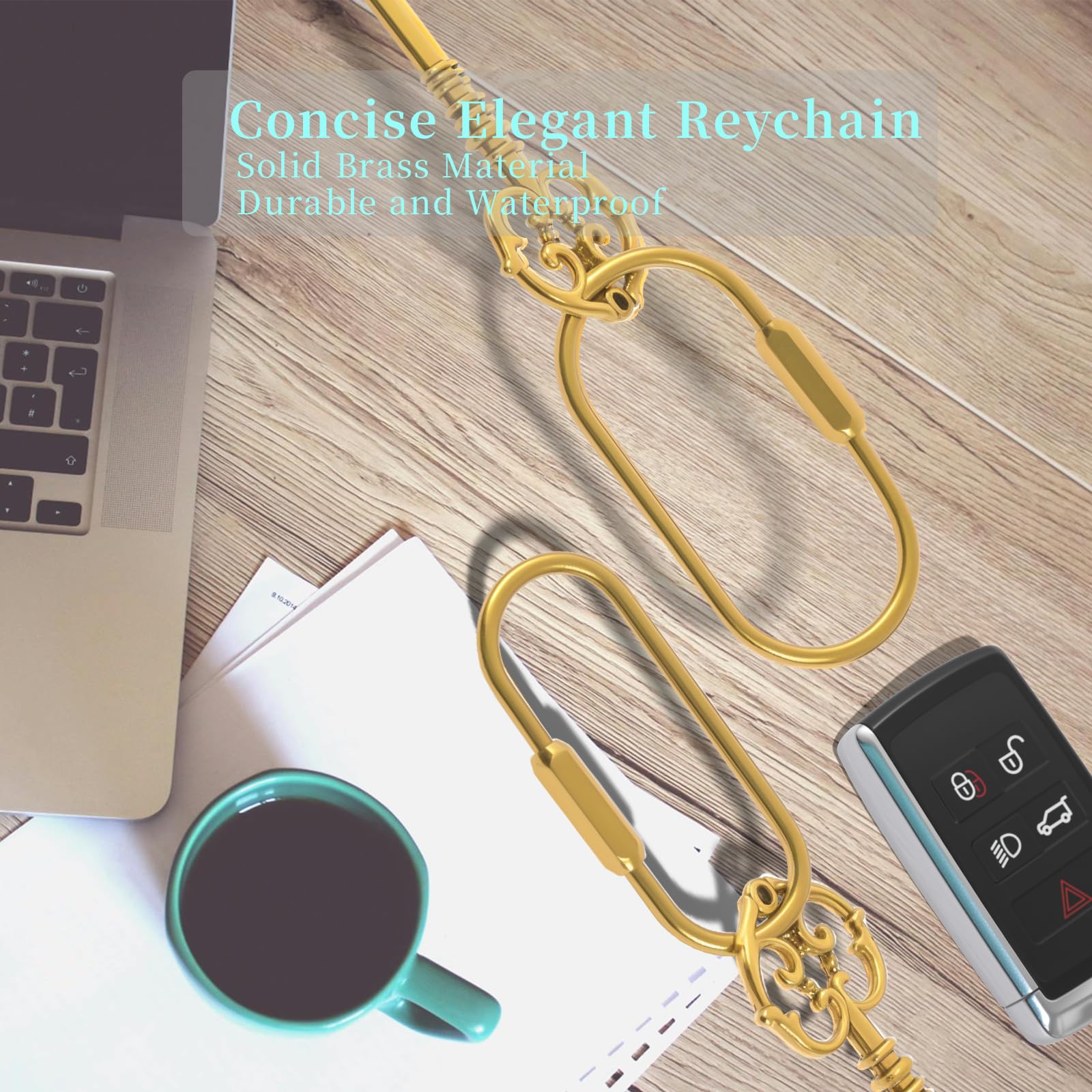 5-Pack Brass Key Ring - Gold Key Ring Screw Lock Keychain for Labubu Gold Carabiner Carabiner Keychain Clip for Keys Purse Bag Charms for Handbags