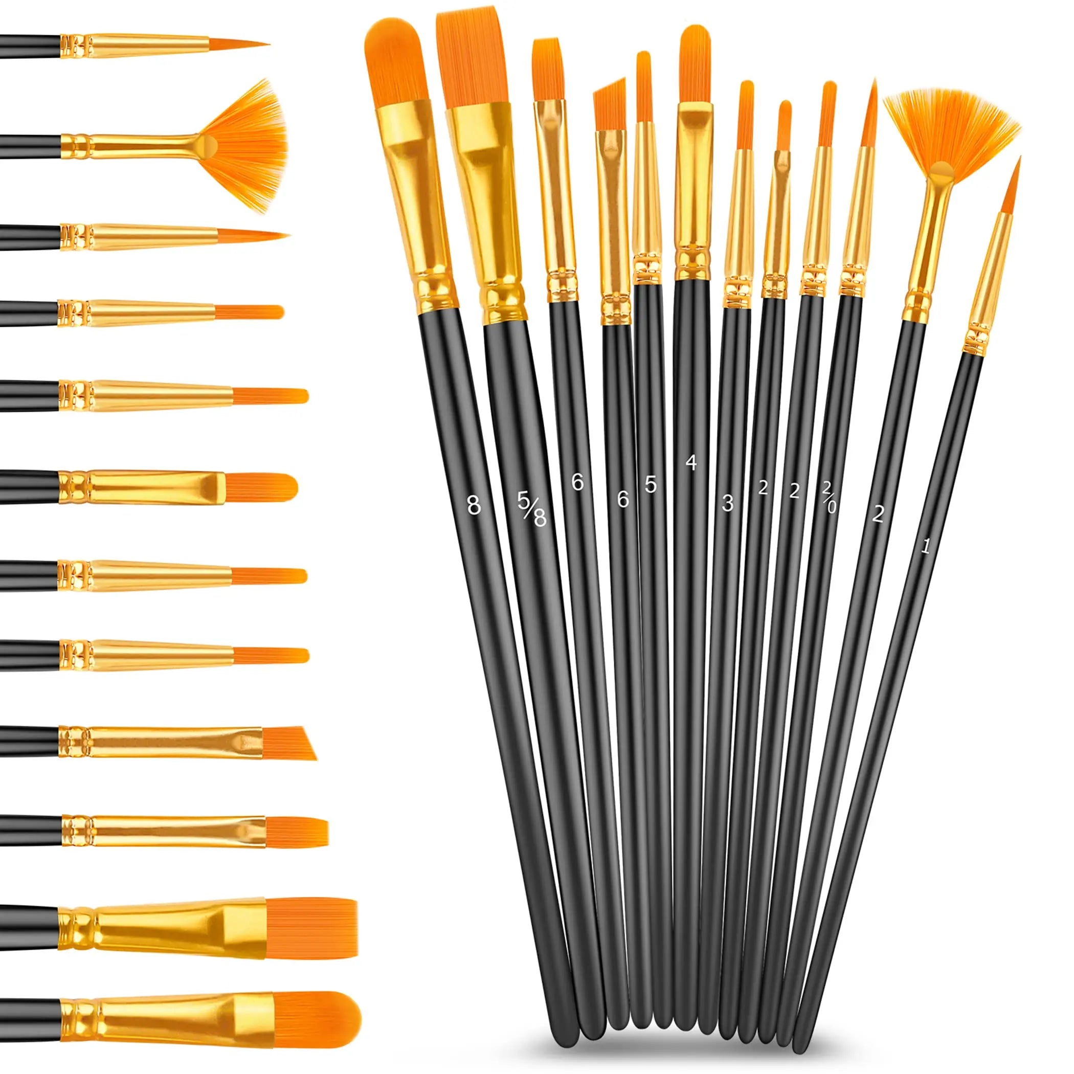 Caliart 24 Colors Acrylic Paint Set with 12 Brushes, Art Craft Paints Gifts Trendy Stuff for Adults Artists Kids Teens, Halloween Pumpkin Canvas Ceramic Rock Eggs Painting Kit Art Supplies
