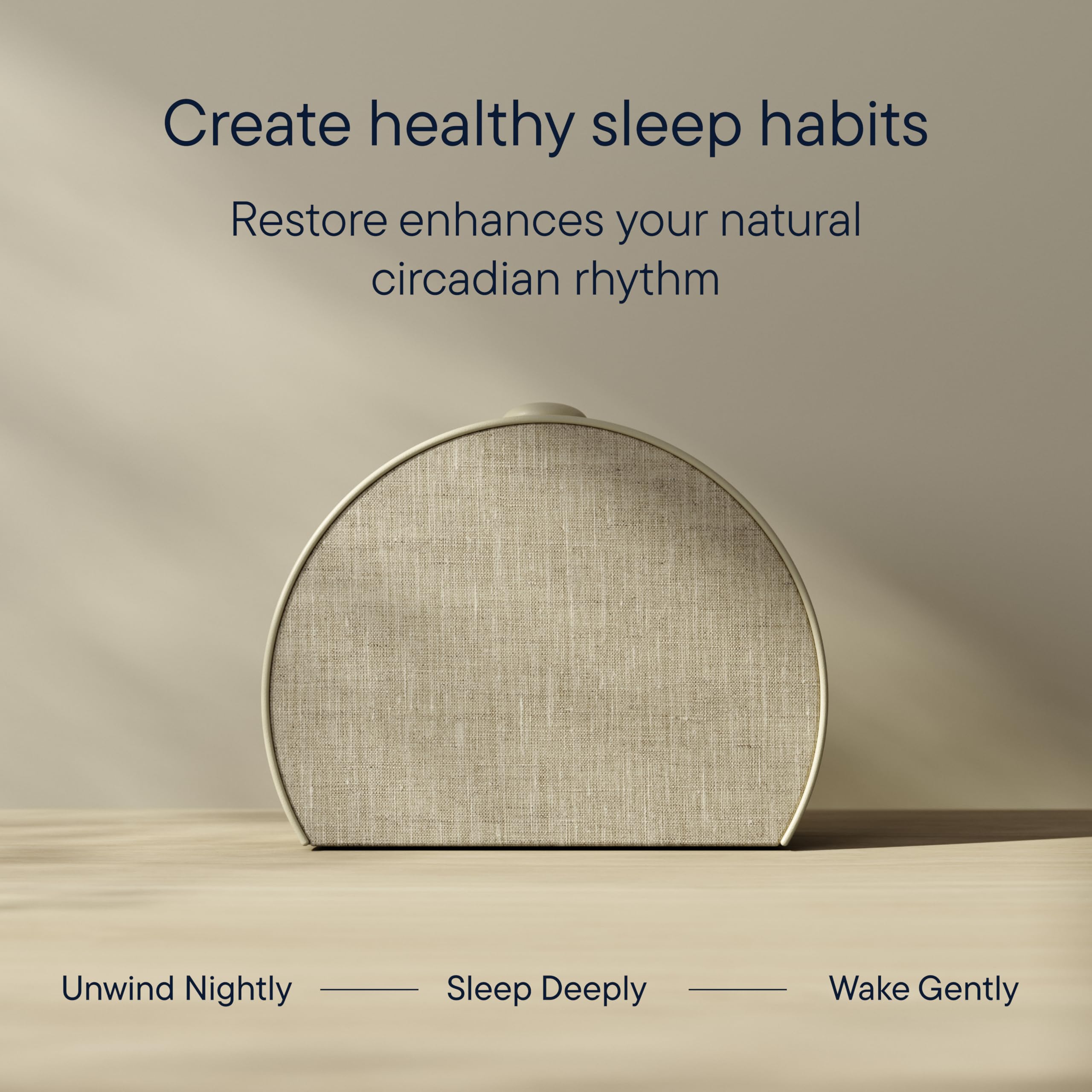 Hatch Restore 3 Sunrise Alarm Clock, Sound Machine, Smart Light (Putty) - White Noise, Screen-Free Sleep Routine