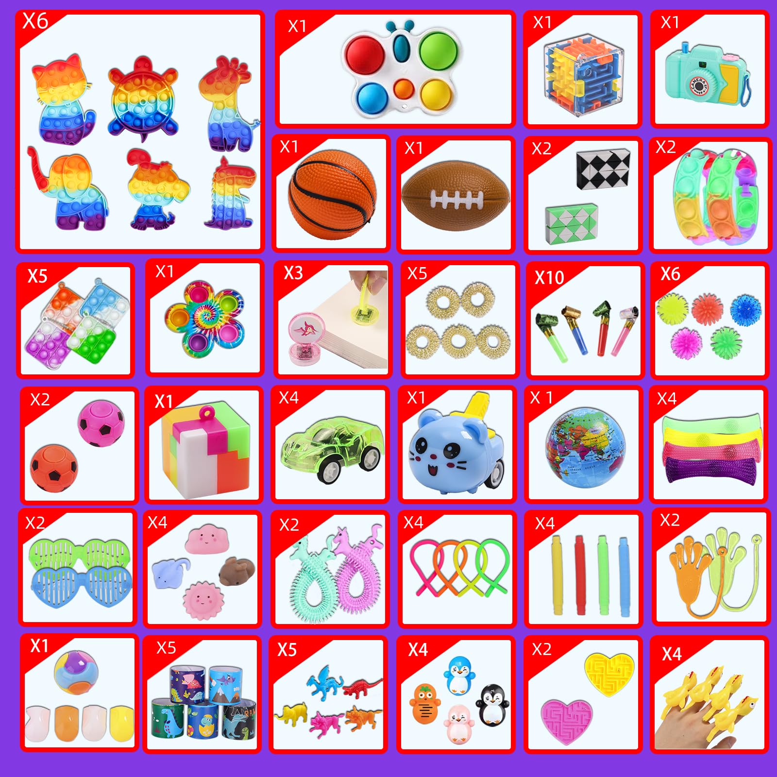 1000Pcs Party Favors for Kids, Fidget Toys Bulk, Birthday Gift Toys, Fidgets Stocking Stuffers, Treasure Box Birthday Party, Goodie Bag Stuffers, Carnival Prizes, Pinata Stuffers, Classroom Prizes