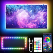 KANTUTOE LED Lights for TV, 16.4ft LED Lights for 45-75 Inch TVs, RGB TV Backlight Behind, Music Sync Bluetooth APP & Remote Control Strip Lights USB Powered for Bedroom/Gaming