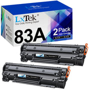 LxTek Compatible Toner Cartridge 83A Replacement for HP 83A CF283A Compatible with Laserjet Pro MFP M125nw M201dw M225dw M201n M125a M127fn M127fw, 2 Black