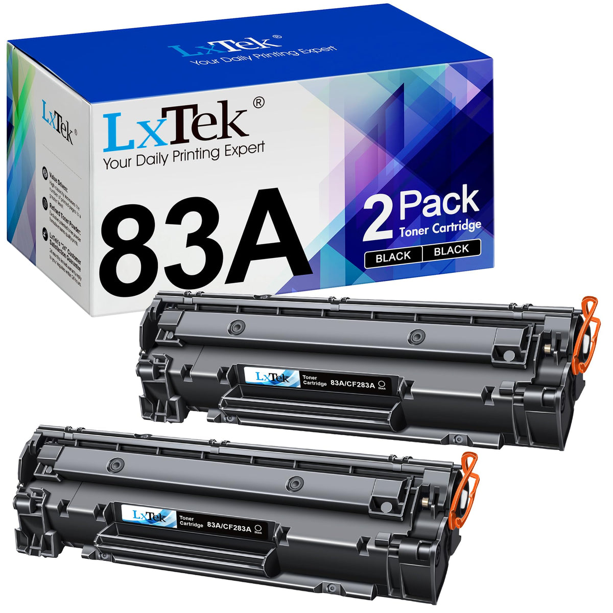 LxTek Kompatible Tonerkartusche 83A Ersatz für HP 83A CF283A Kompatibel mit Laserjet Pro MFP M125nw M201dw M225dw M201n M125a M127fn M127fw, 2 Schwarz