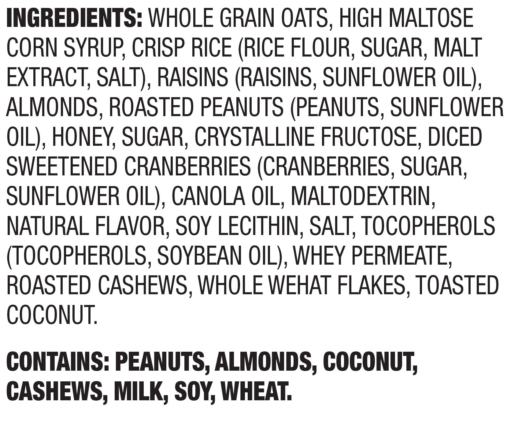 Amazon Brand - Happy Belly Fruit & Nut Chewy Trail Mix Granola Bars, 6 Count