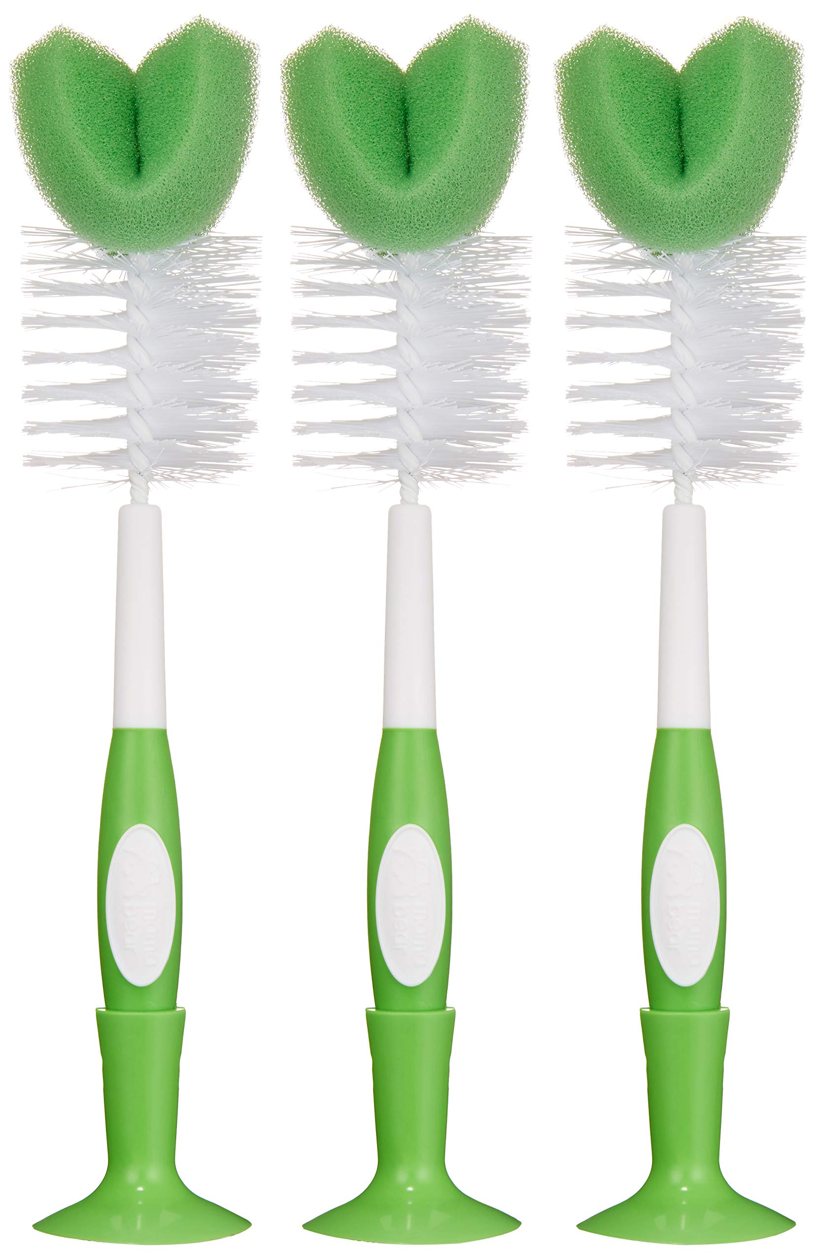 Amazon Brand - Mama Bear Bottle Brush (Pack of 3), White