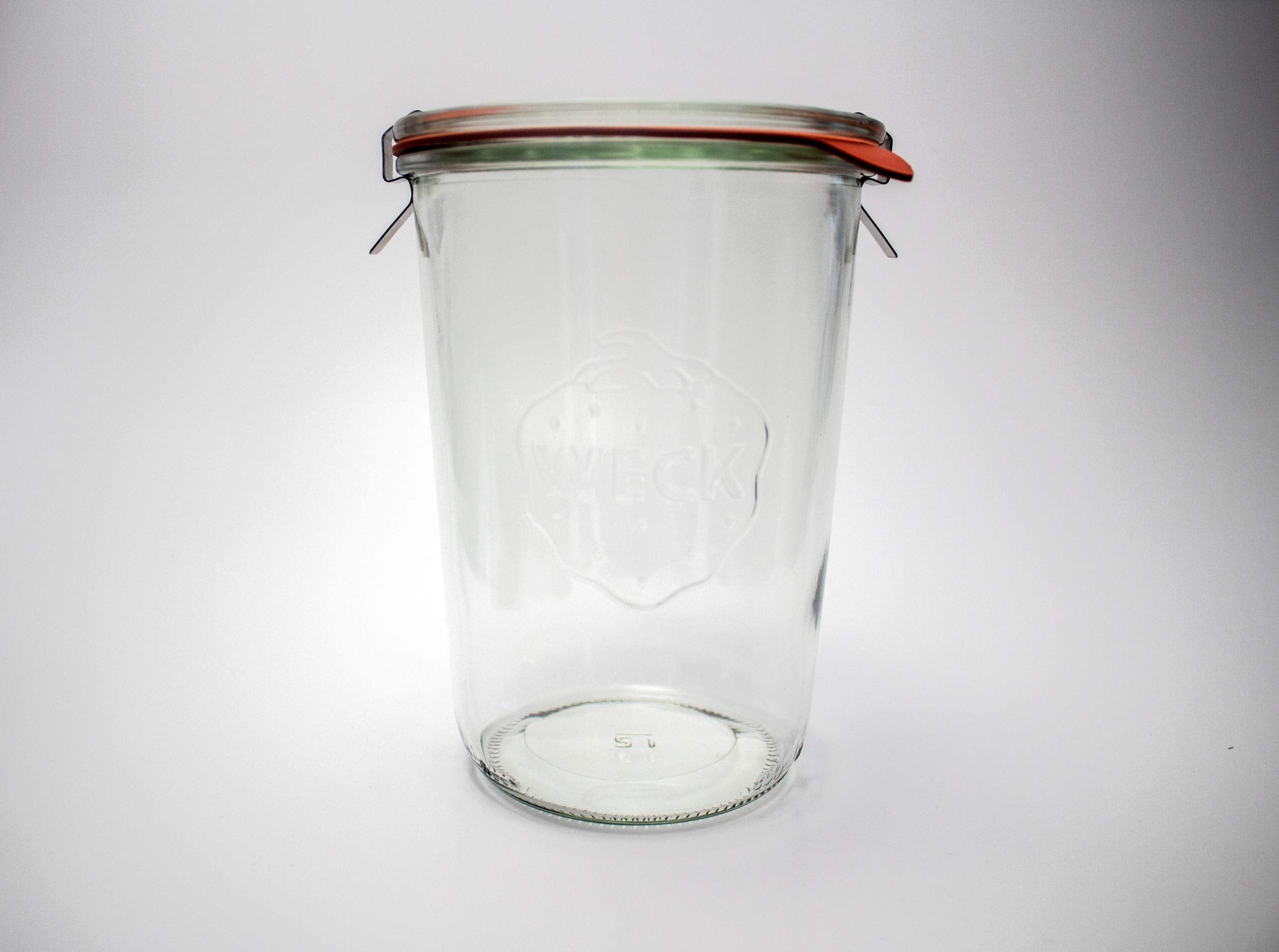 Weck Canning Jars 743 - Weck Mold Jars made of Transparent Glass - Eco-Friendly Canning Jar - Storage for Food with Air Tight Seal and Lid - 3/4 Liter Tall Jars Set - Set of 2 Jars