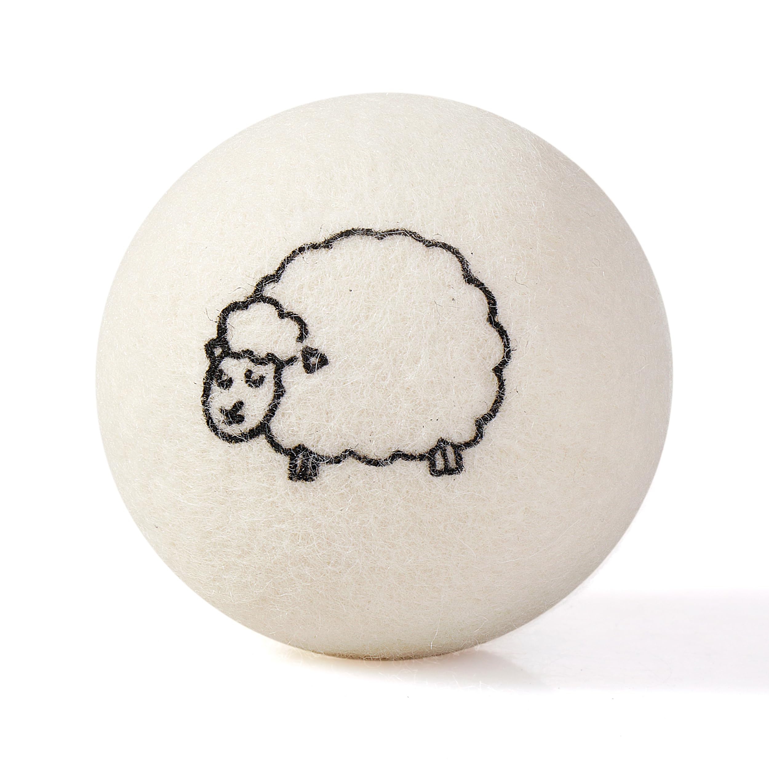 Hanamura 6 XXL Wool Dryer Balls - TÜV Tested 100% New Zealand Wool Balls for Dryer - Energy Saving & Baby-Safe Reusable Dryer Balls for Laundry - Non-Toxic Fabric Softener for WAD Free Laundry