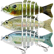 TRUSCEND Fishing Lures for Bass Trout Swimbaits for Bass Fishing Segmented Multi Jointed Swim Baits Slow Sinking Swimming Lures for Freshwater Saltwater Fishing Gear Lure Kit Gifts Plugs