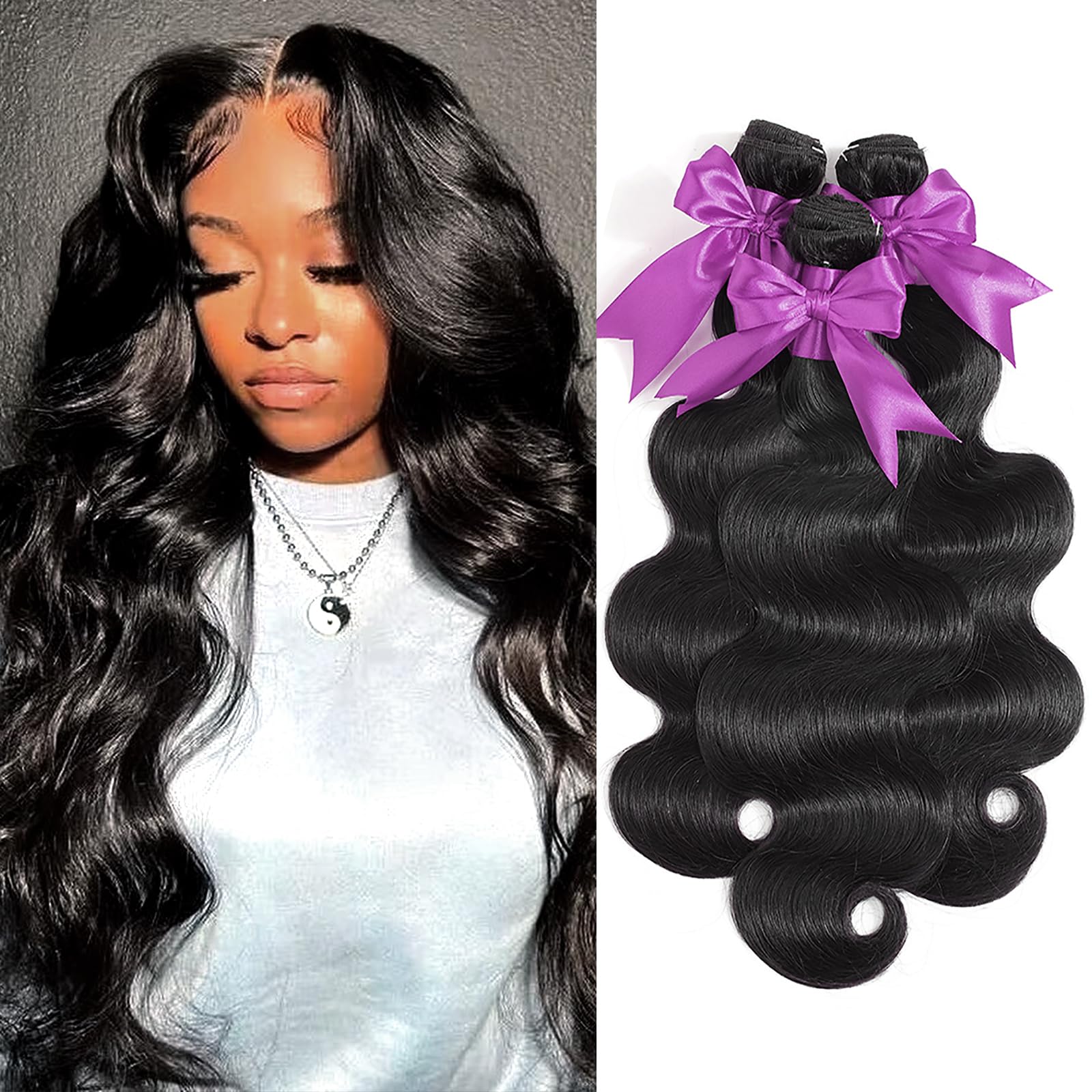 BEANATASHA 12A Echthaar-Bundles 16 18 20 Zoll Body Wave Bundles Echthaar 100% Unverarbeitetes Brasilianisches Virgin Weave 3 Bundles Angebote