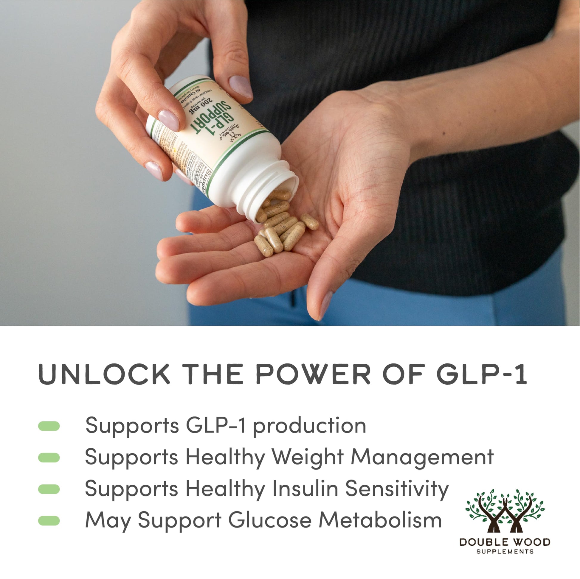 GLP-1 Supplement - Clinically Studied Bioflavonoid Extract to Help Support Natural GLP 1 Levels and Promote Gut Health (200mg, 30 Servings) Std to 70% Eriocitrin and 5% Hesperidin by Double Wood