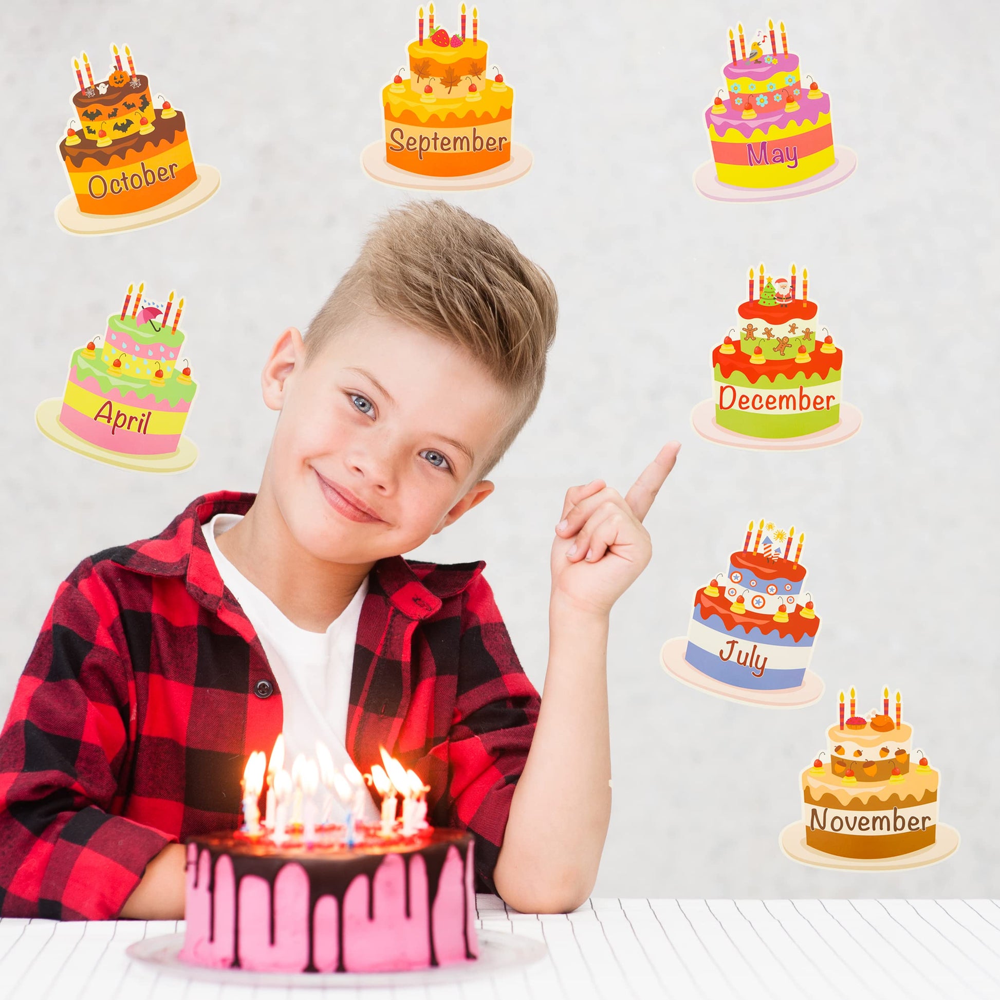 Mr. Pen- Happy Birthday Bulletin Board Set, 20 Pcs, Decorations for Classroom and Birthday Board