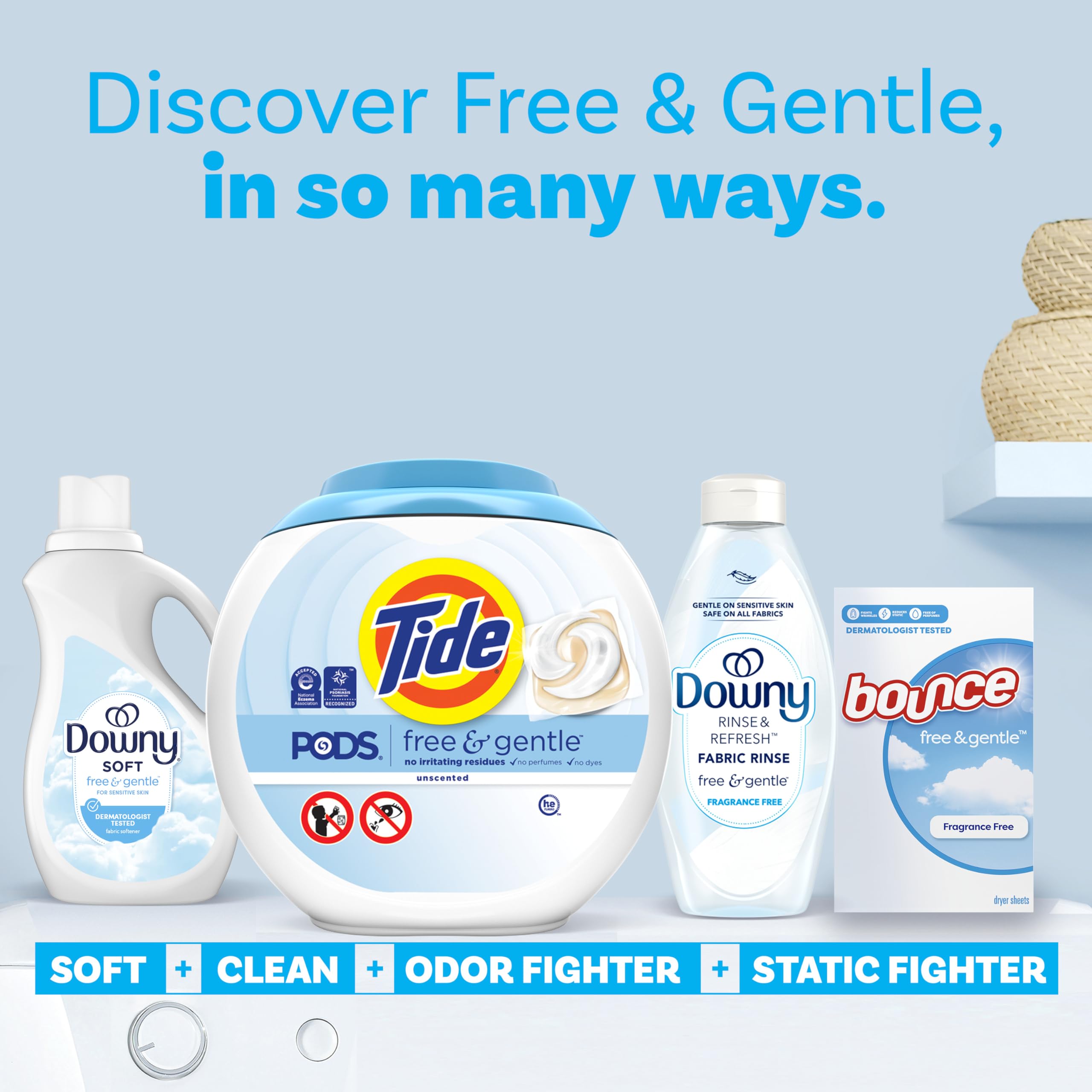 Tide PODS Free & Gentle Laundry Detergent Soap Pacs, 112 Count, Tide PODS Laundry Detergent